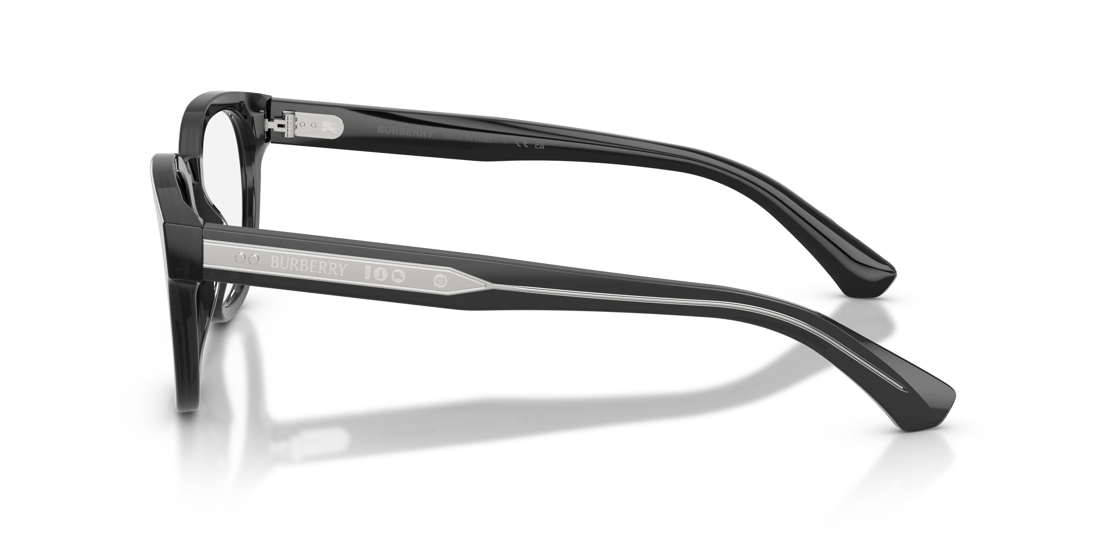 Burberry BE2454 4211 Montature da vista Acetato Grigio Trasparente Rotonda Normale - immagine 4