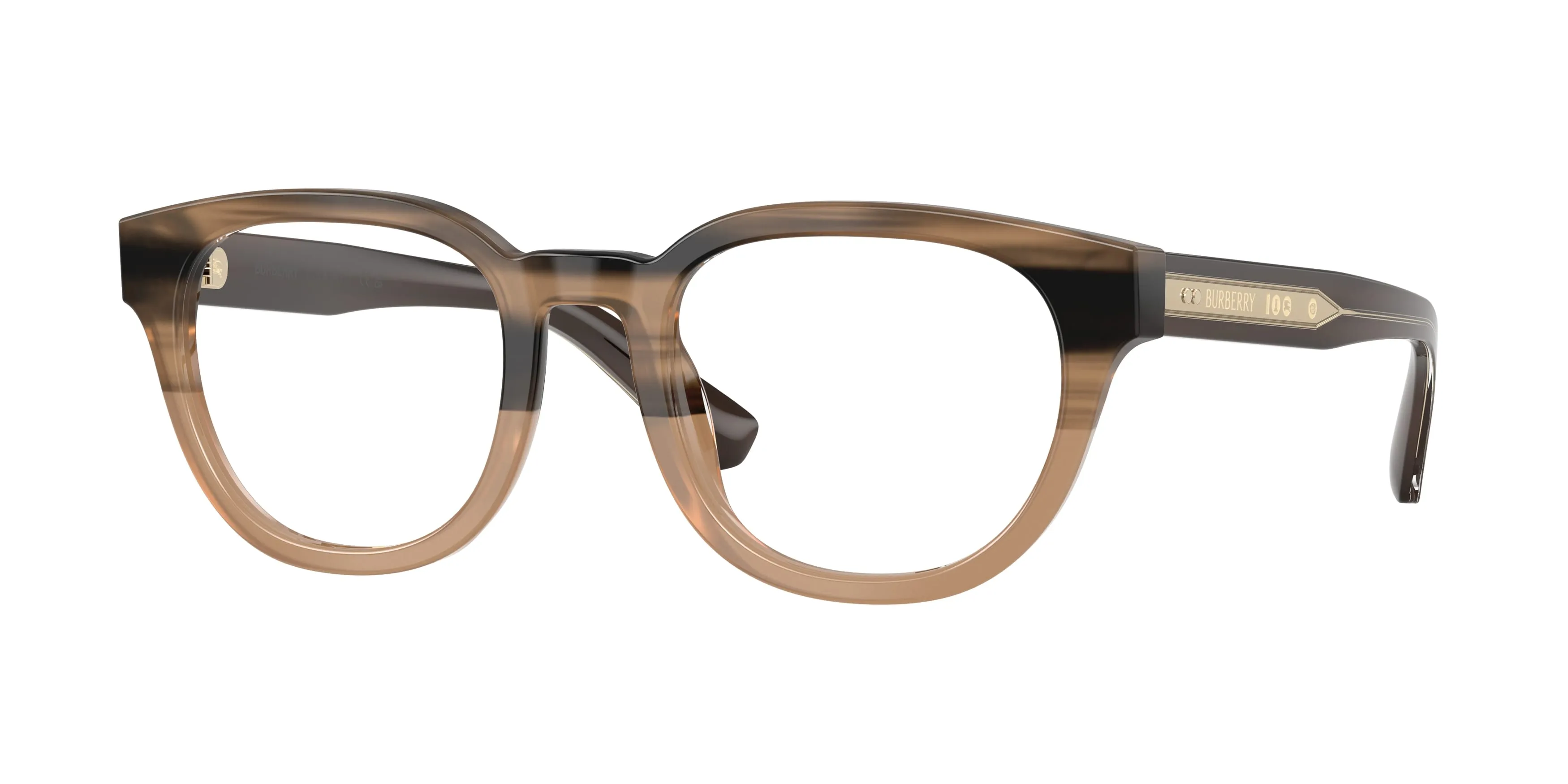 Burberry BE2454 4207 Montature da vista Acetato Beige Trasparente Rotonda Normale - immagine 1
