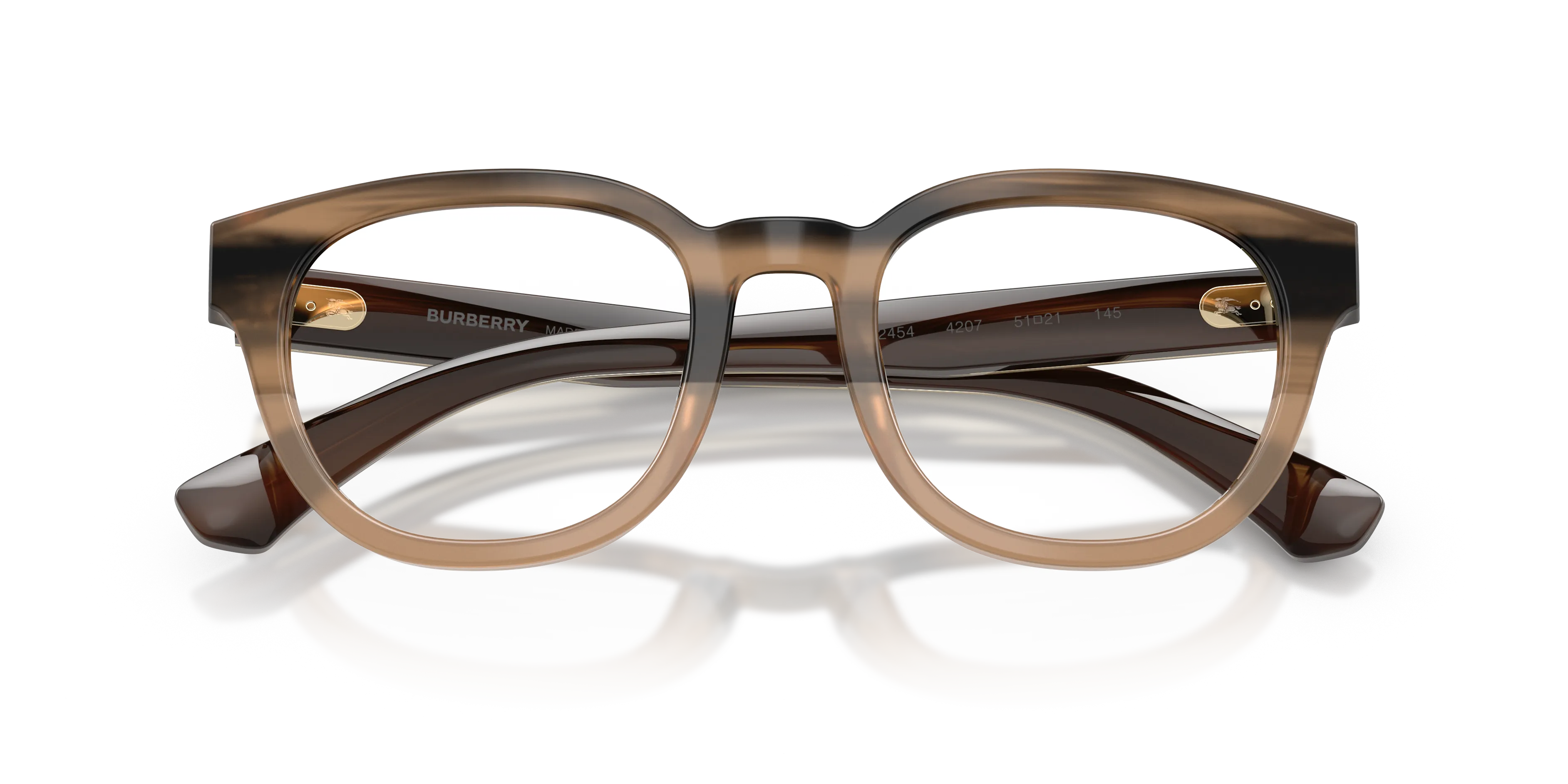Burberry BE2454 4207 Montature da vista Acetato Beige Trasparente Rotonda Normale - immagine 2