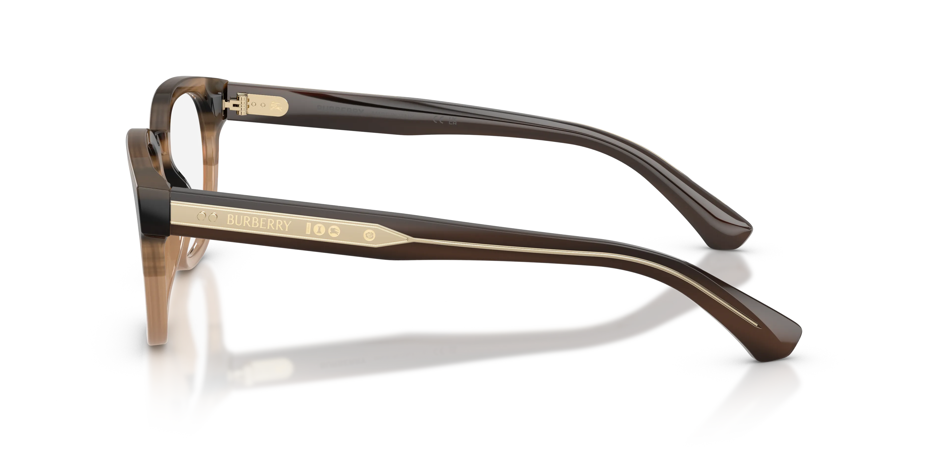 Burberry BE2454 4207 Montature da vista Acetato Beige Trasparente Rotonda Normale - immagine 4