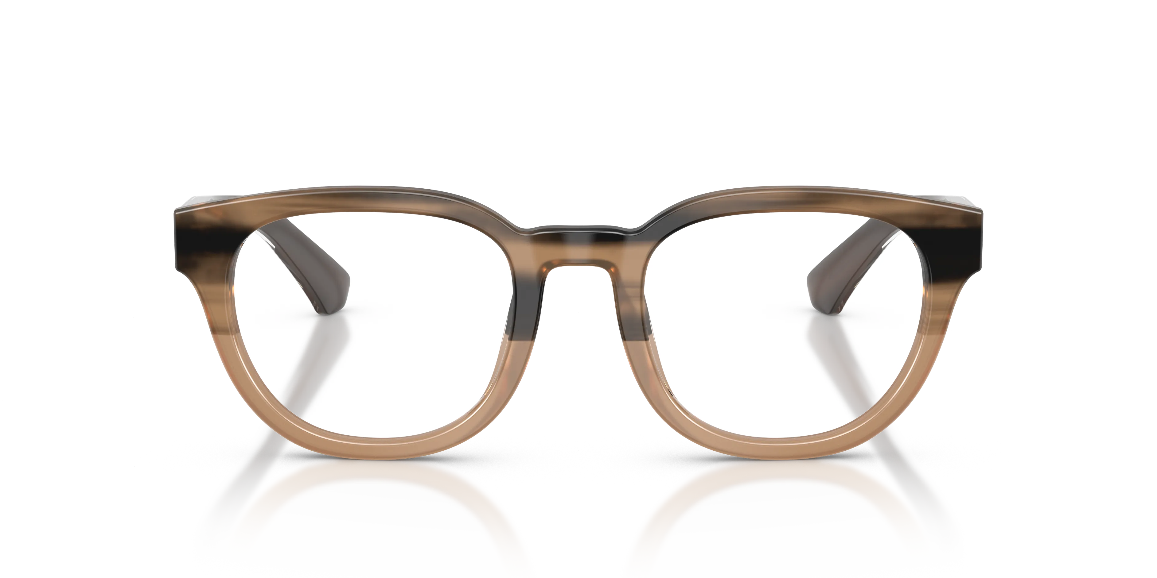 Burberry BE2454 4207 Montature da vista Acetato Beige Trasparente Rotonda Normale - immagine 3