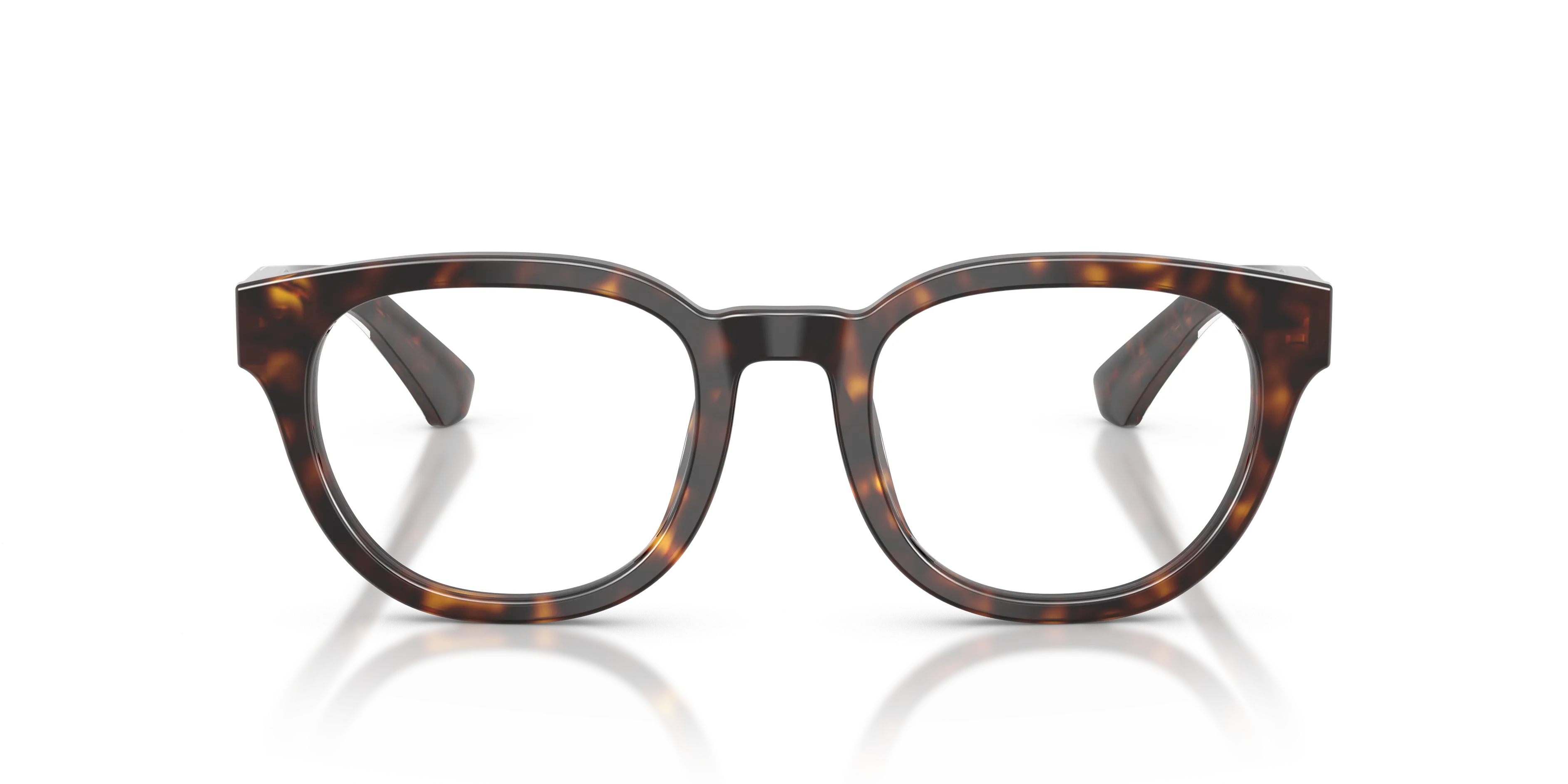 Burberry BE2454 4205 Montature da vista Acetato Marrone Trasparente Rotonda Normale - immagine 3