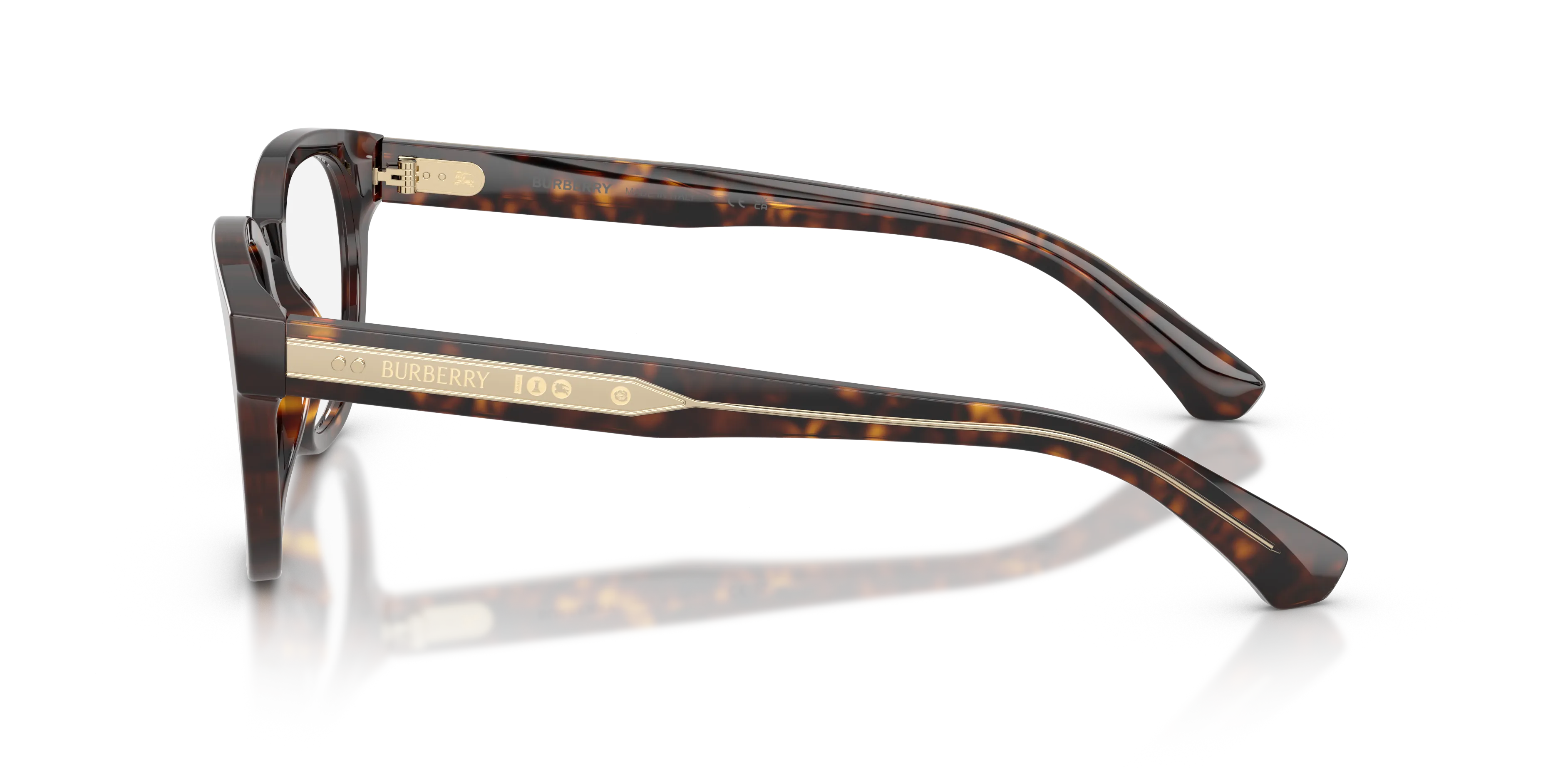 Burberry BE2454 4205 Montature da vista Acetato Marrone Trasparente Rotonda Normale - immagine 4