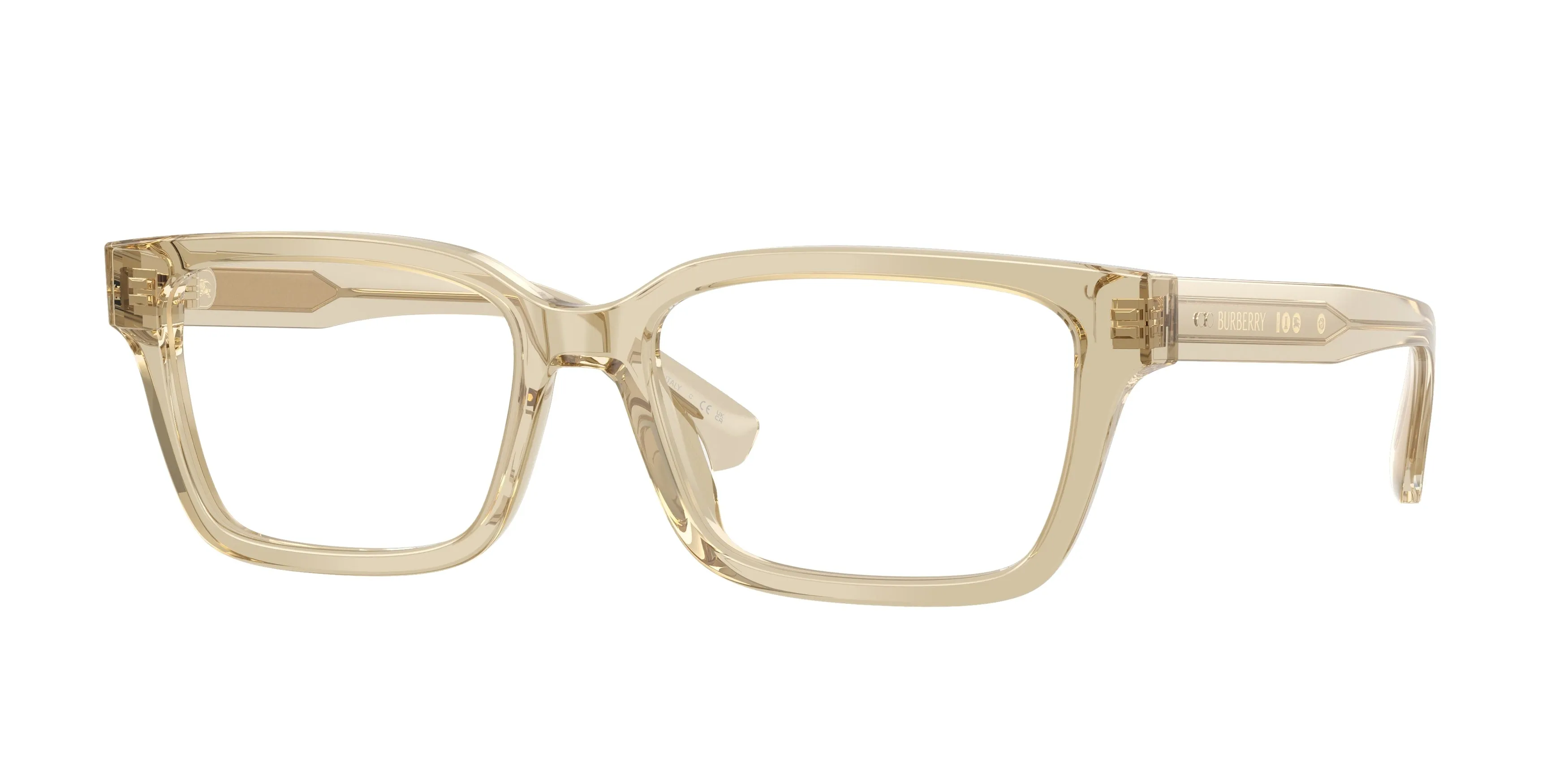 Burberry BE2453 4226 Montature da vista Acetato Beige Trasparente Squadrata Normale - immagine 1