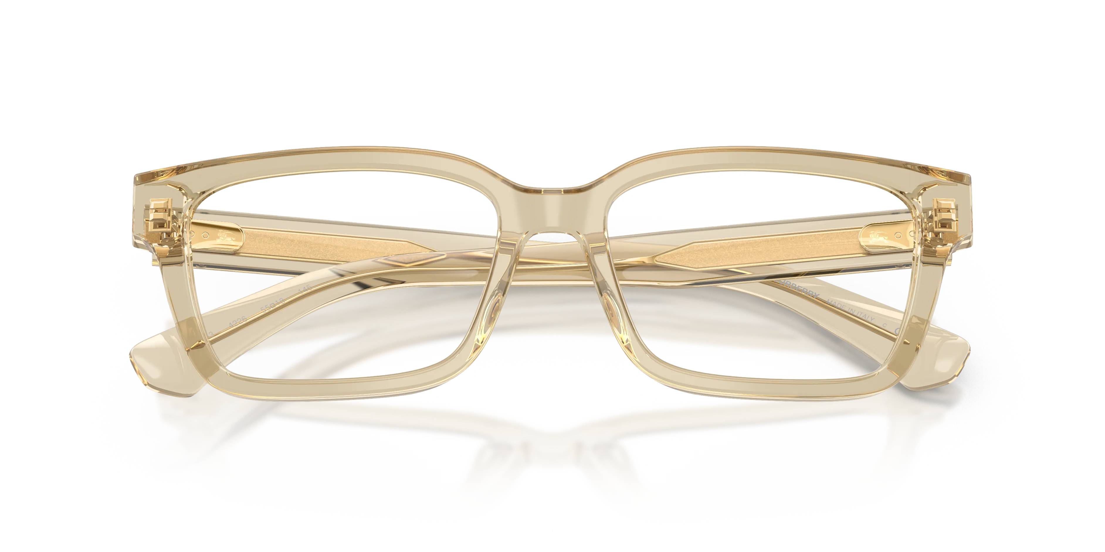 Burberry BE2453 4226 Montature da vista Acetato Beige Trasparente Squadrata Normale - immagine 2