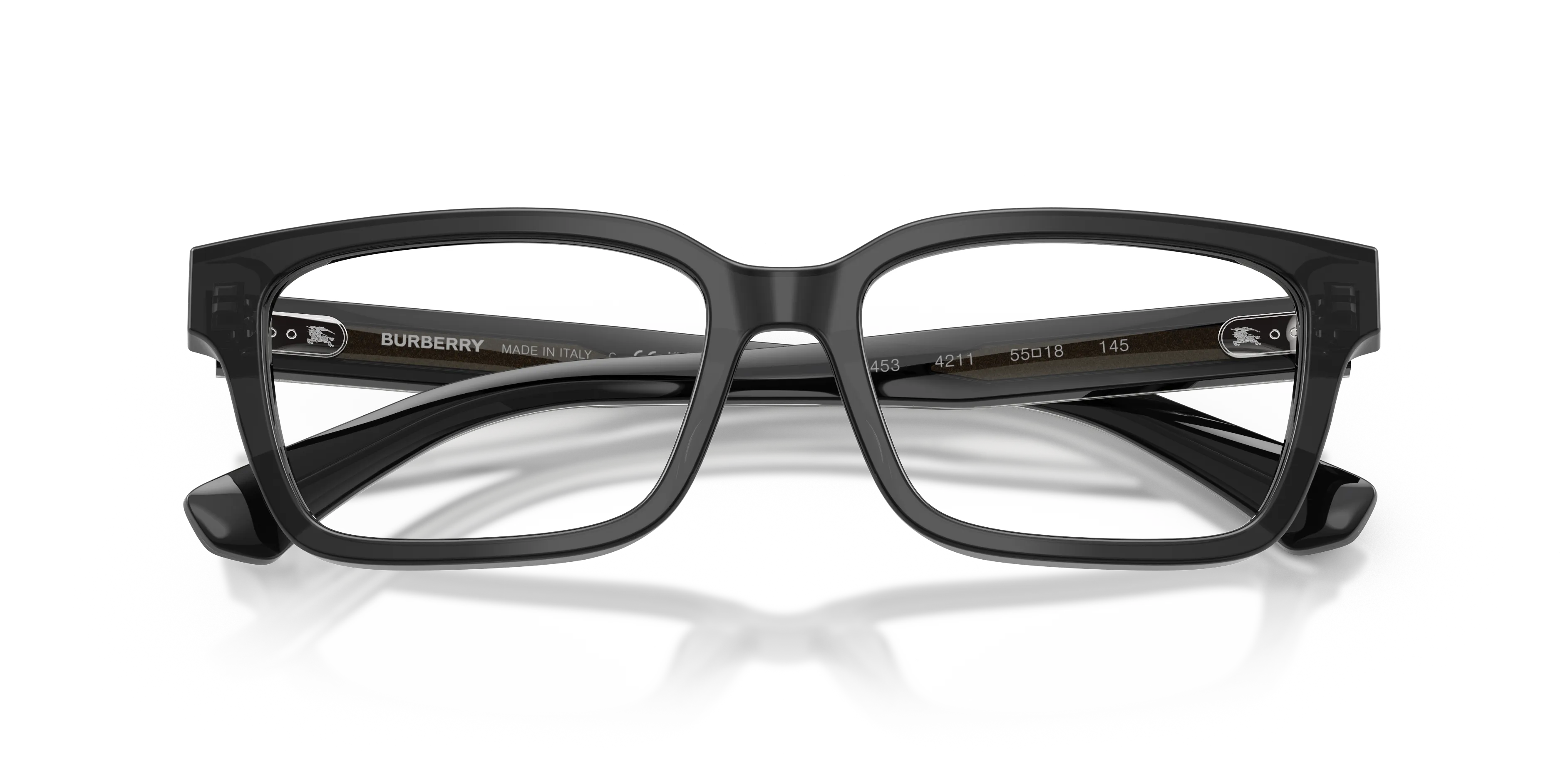 Burberry BE2453 4211 Montature da vista Acetato Grigio Trasparente Squadrata Normale - immagine 2