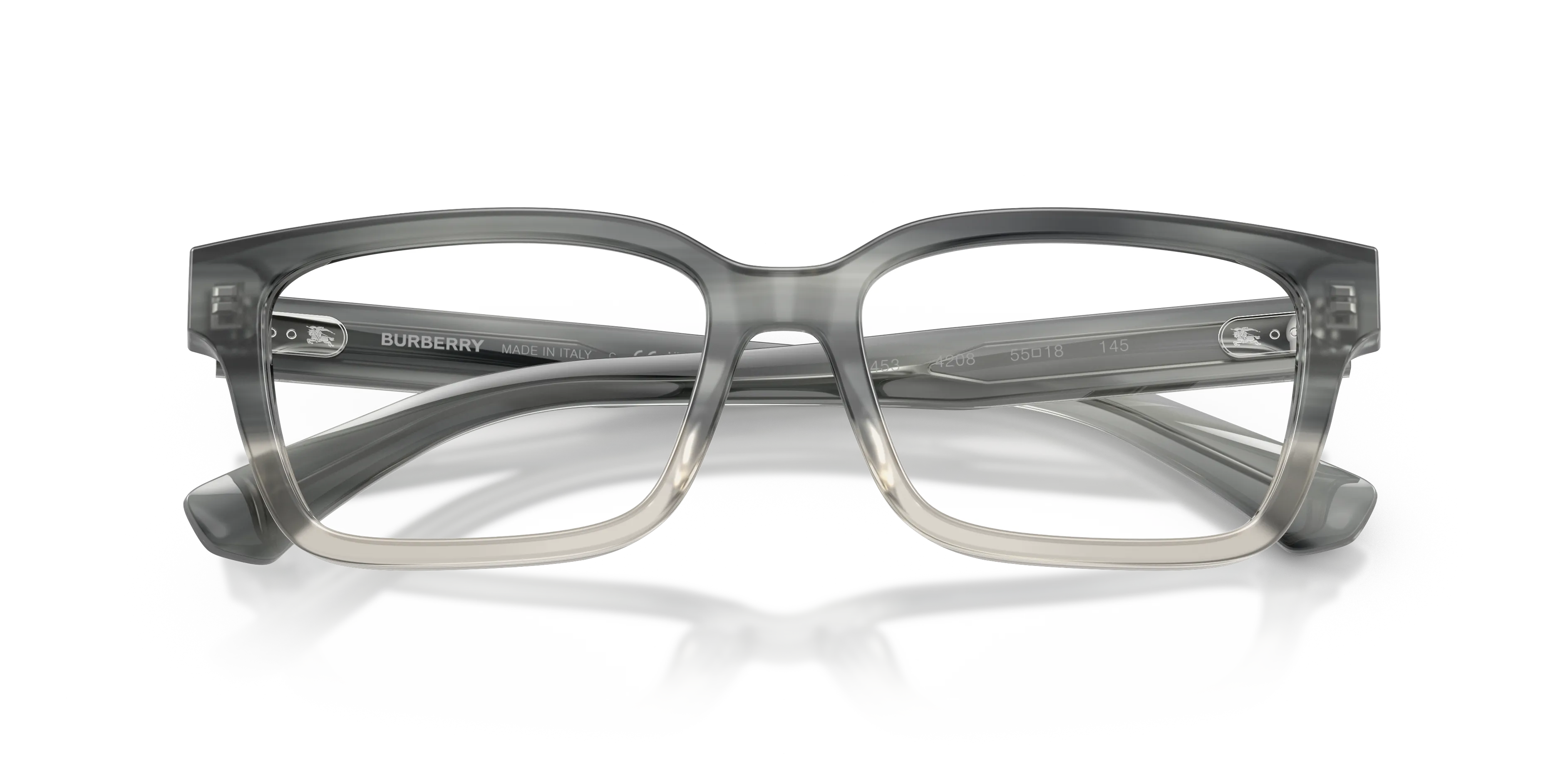 Burberry BE2453 4208 Montature da vista Acetato Grigio Trasparente Squadrata Normale - immagine 2