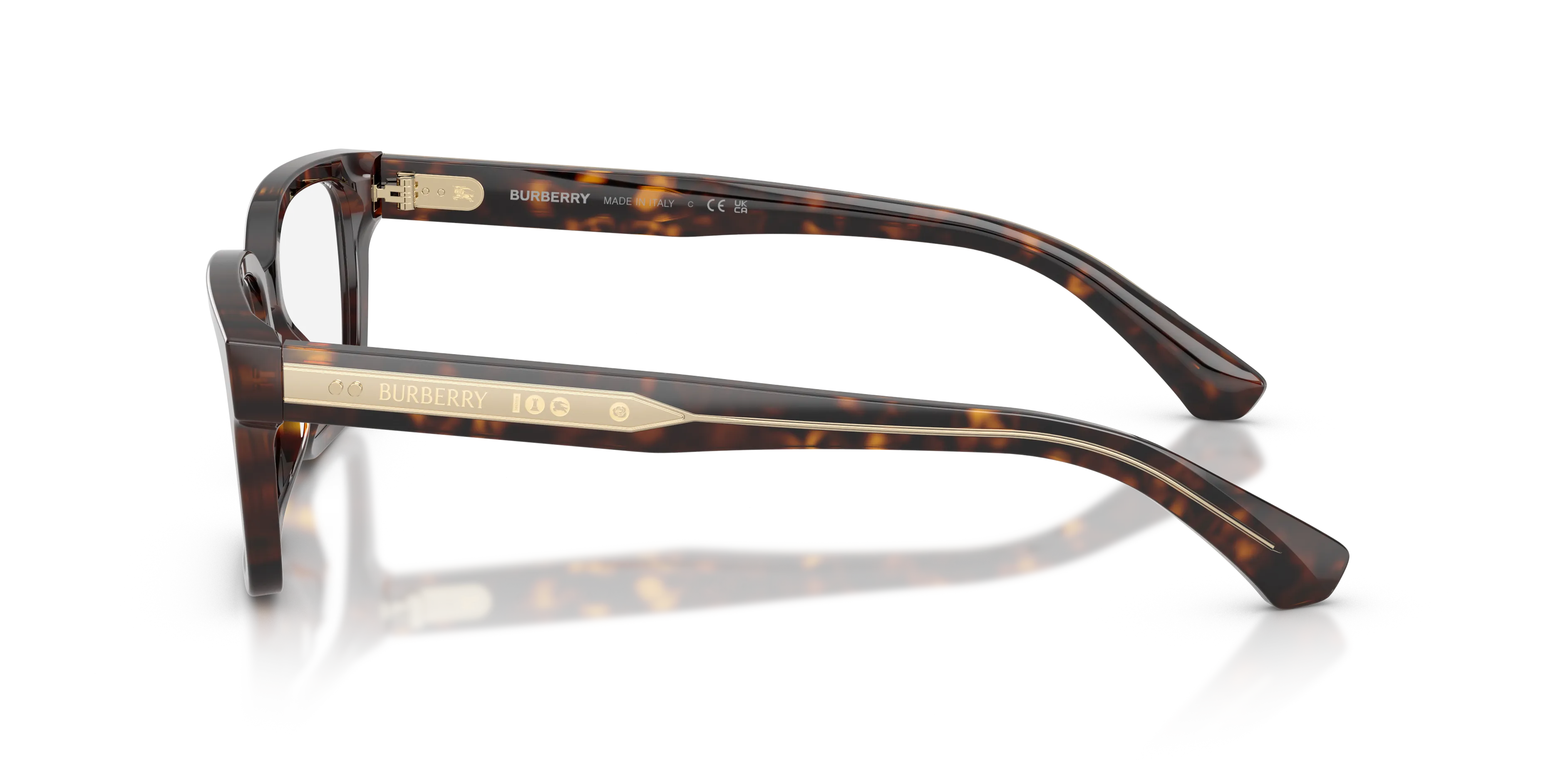 Burberry BE2453 4205 Montature da vista Acetato Marrone Trasparente Squadrata Normale - immagine 4