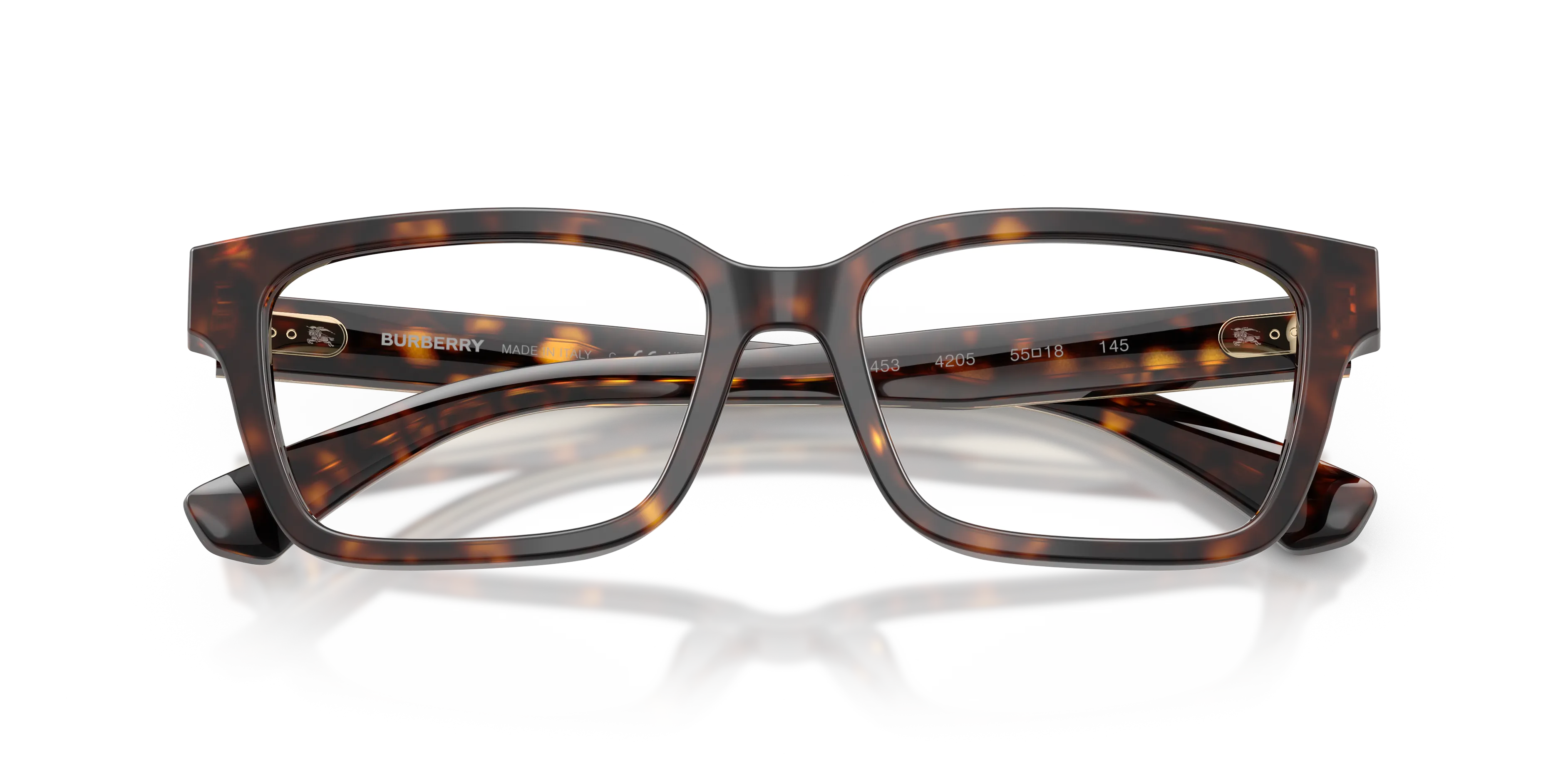 Burberry BE2453 4205 Montature da vista Acetato Marrone Trasparente Squadrata Normale - immagine 2