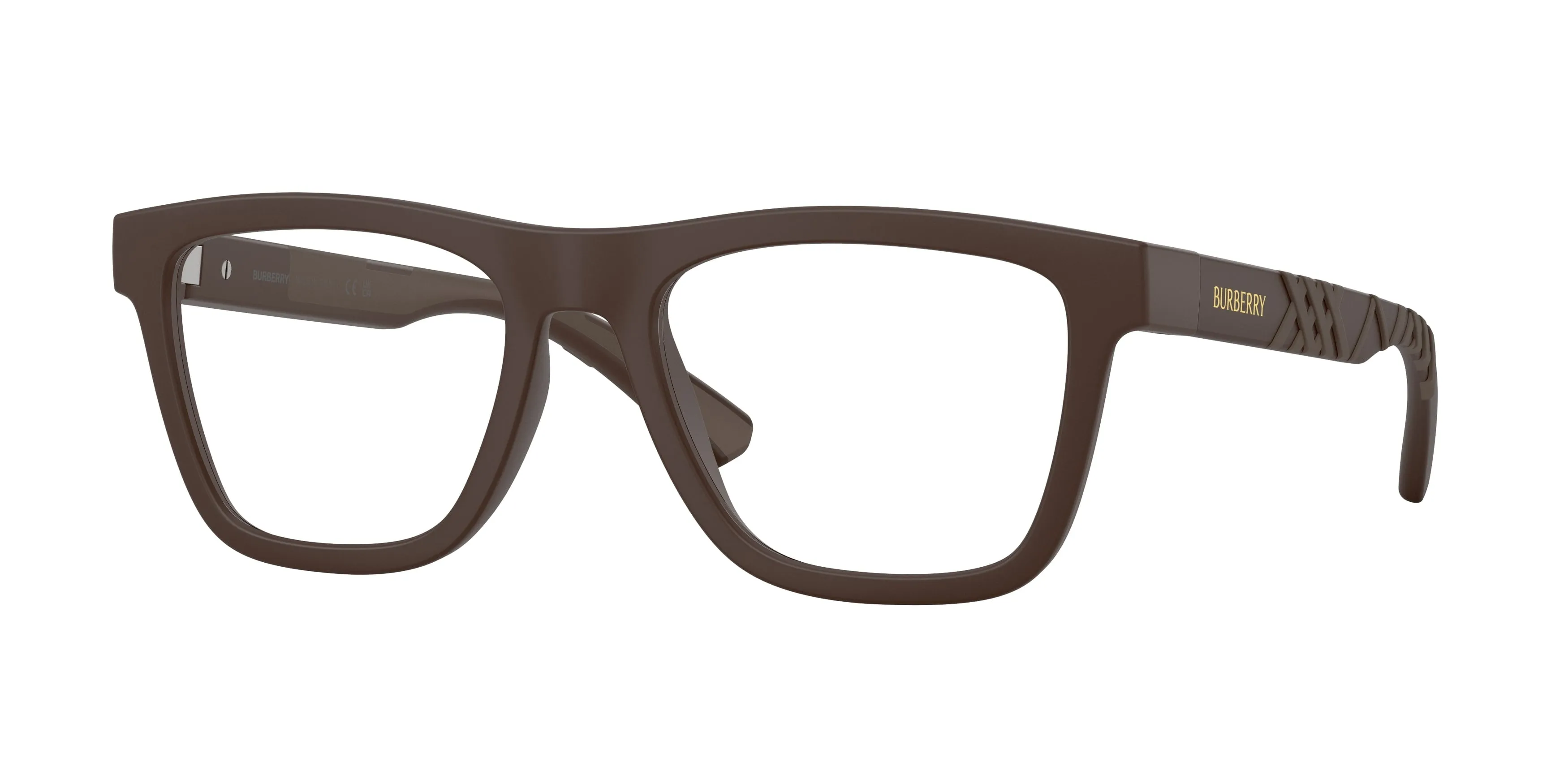 Burberry BE2452U 4234 Montature da vista Iniettato Marrone Trasparente Squadrata Normale - immagine 1