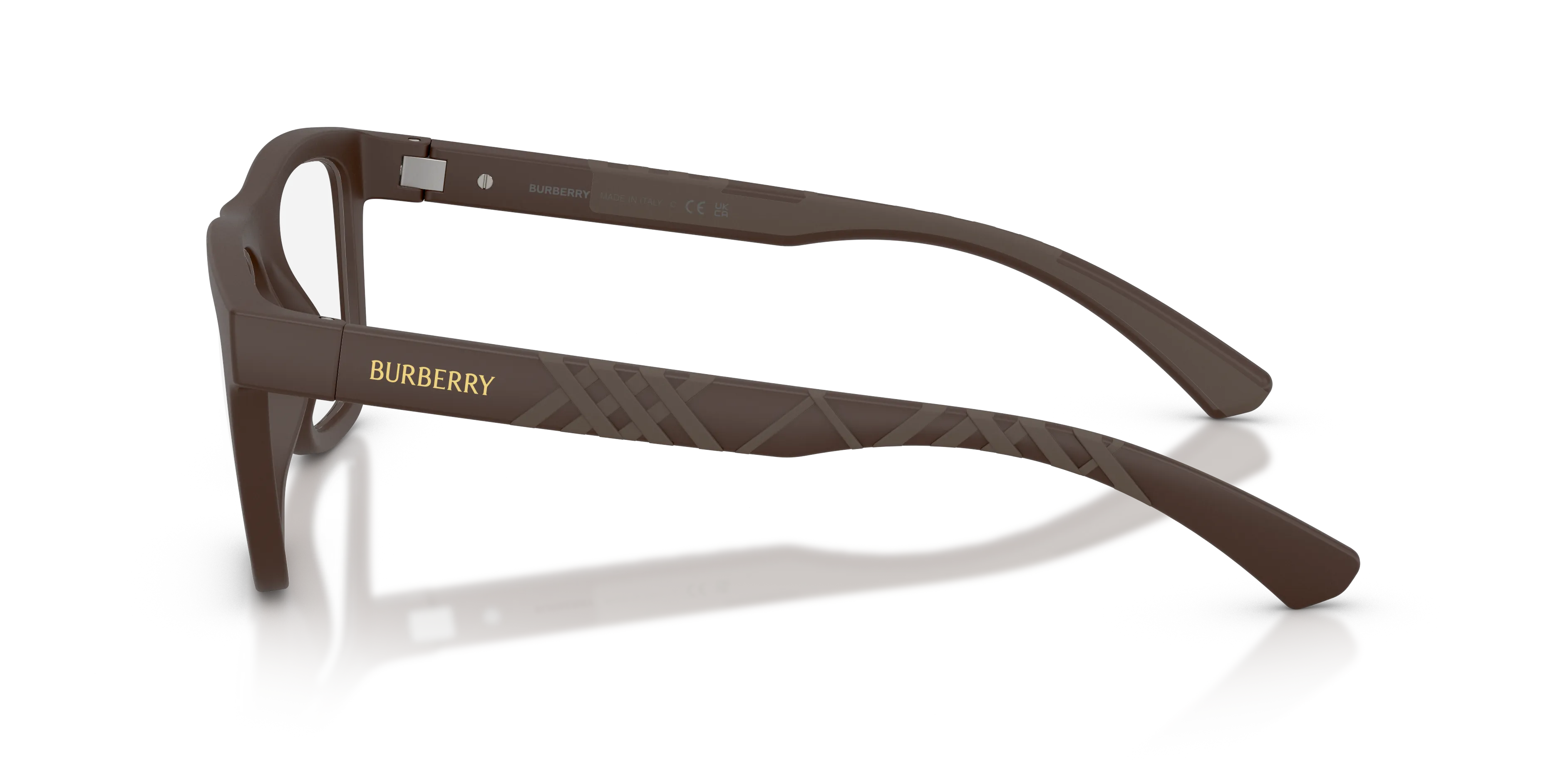 Burberry BE2452U 4234 Montature da vista Iniettato Marrone Trasparente Squadrata Normale - immagine 4