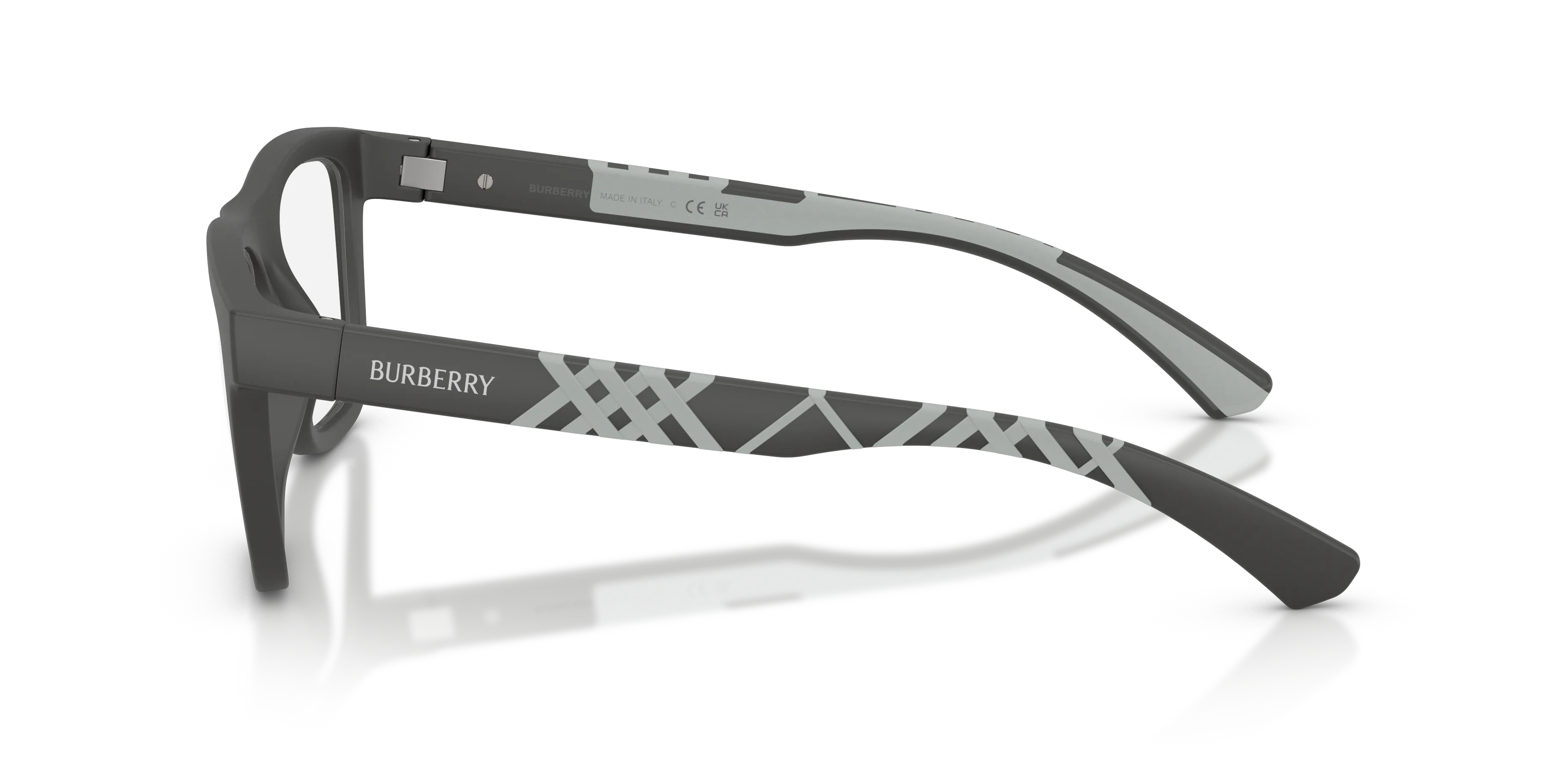 Burberry BE2452U 4233 Montature da vista Iniettato Grigio Trasparente Squadrata Normale - immagine 4