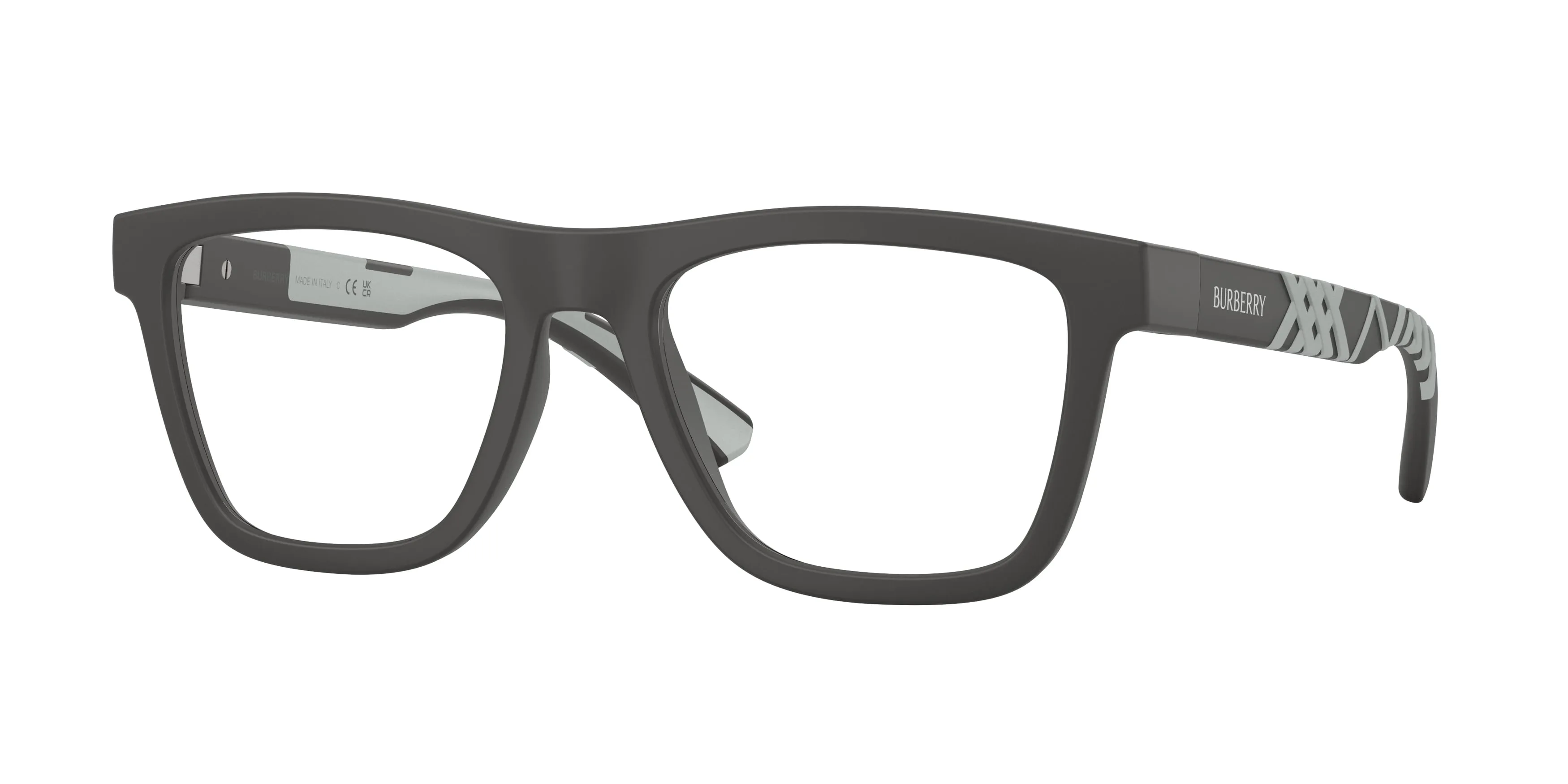 Burberry BE2452U 4233 Montature da vista Iniettato Grigio Trasparente Squadrata Normale - immagine 1