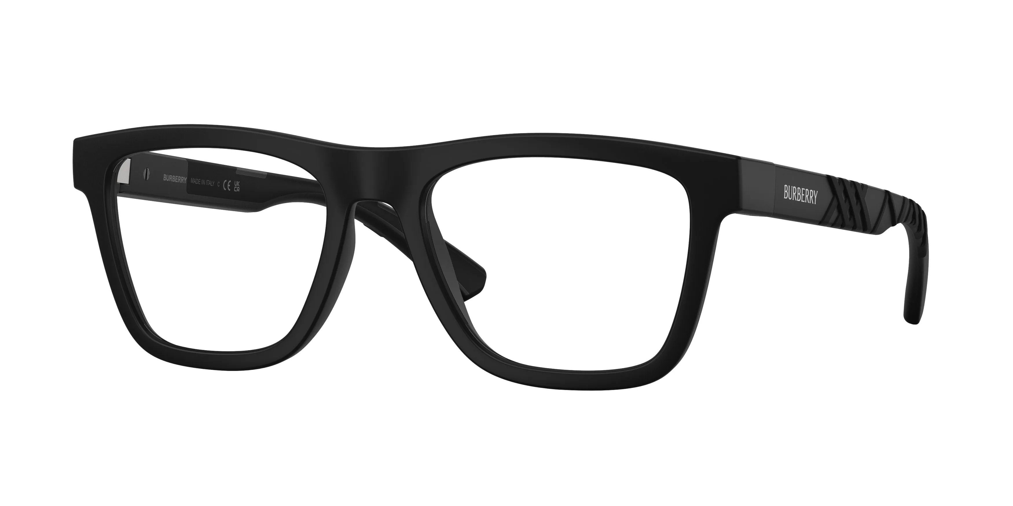 Burberry BE2452U 3464 Montature da vista Iniettato Nero Trasparente Squadrata Normale - immagine 1