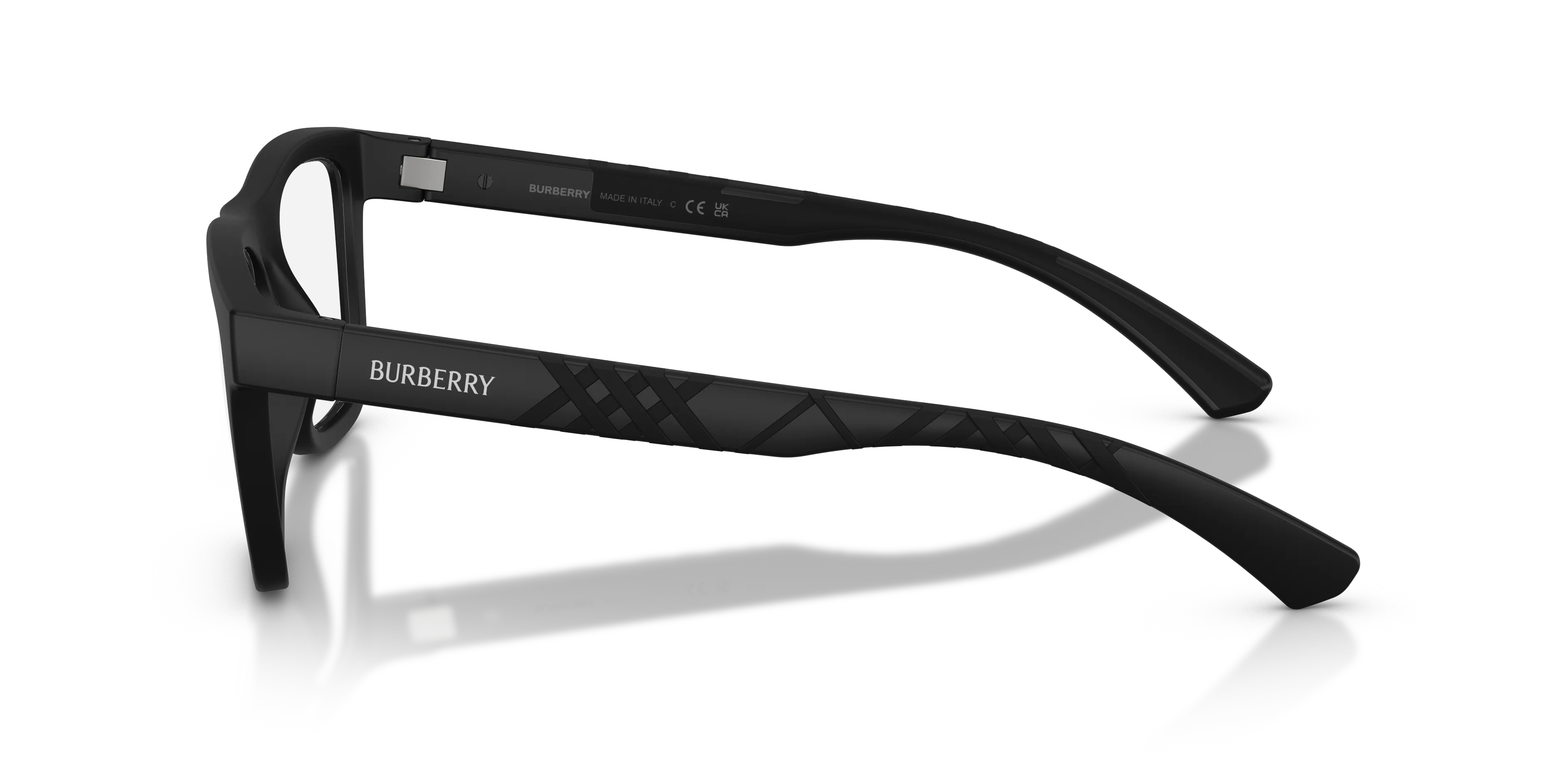 Burberry BE2452U 3464 Montature da vista Iniettato Nero Trasparente Squadrata Normale - immagine 4