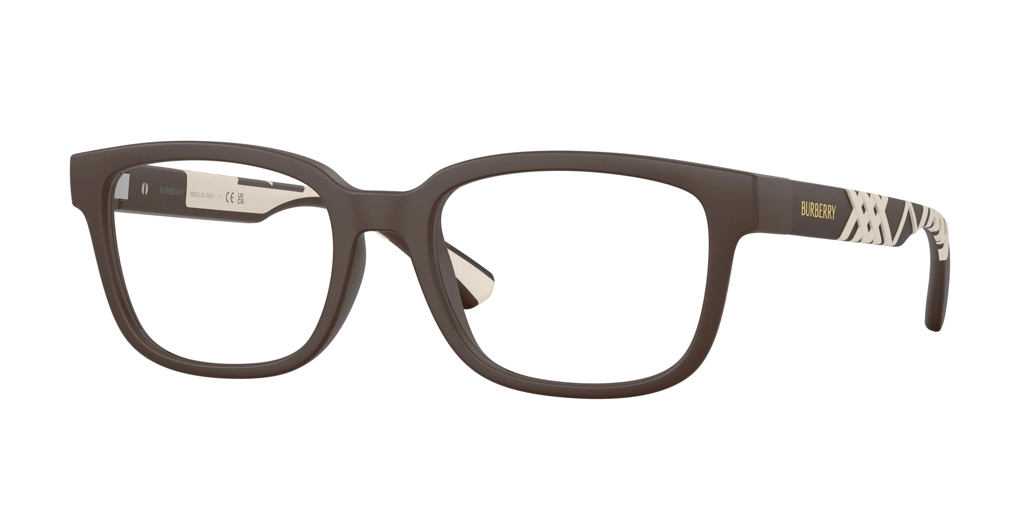 Burberry BE2451U 4234 Montature da vista Iniettato Marrone Trasparente Squadrata Normale - immagine 1