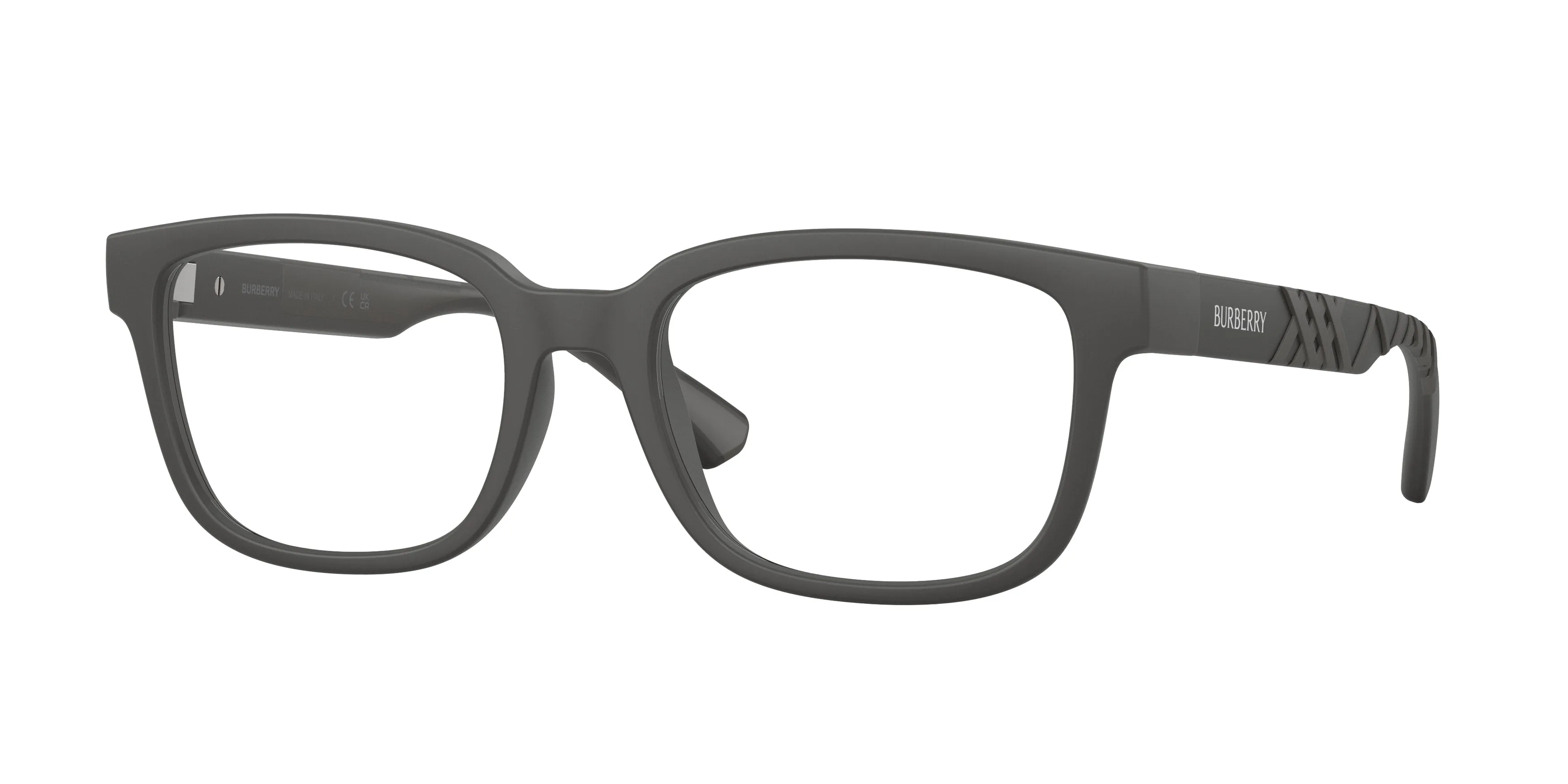 Burberry BE2451U 4233 Montature da vista Iniettato Grigio Trasparente Squadrata Normale - immagine 1