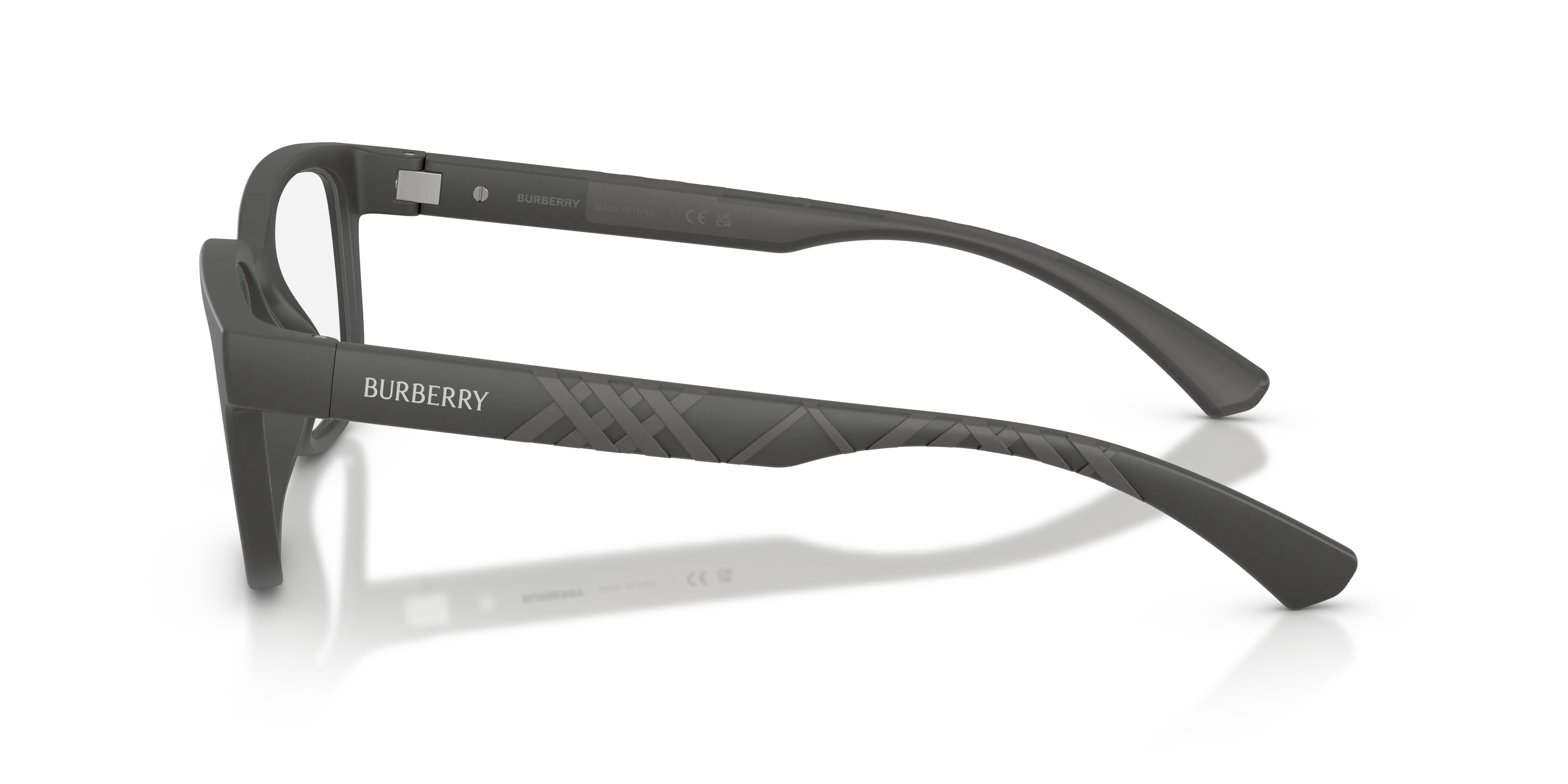Burberry BE2451U 4233 Montature da vista Iniettato Grigio Trasparente Squadrata Normale - immagine 4