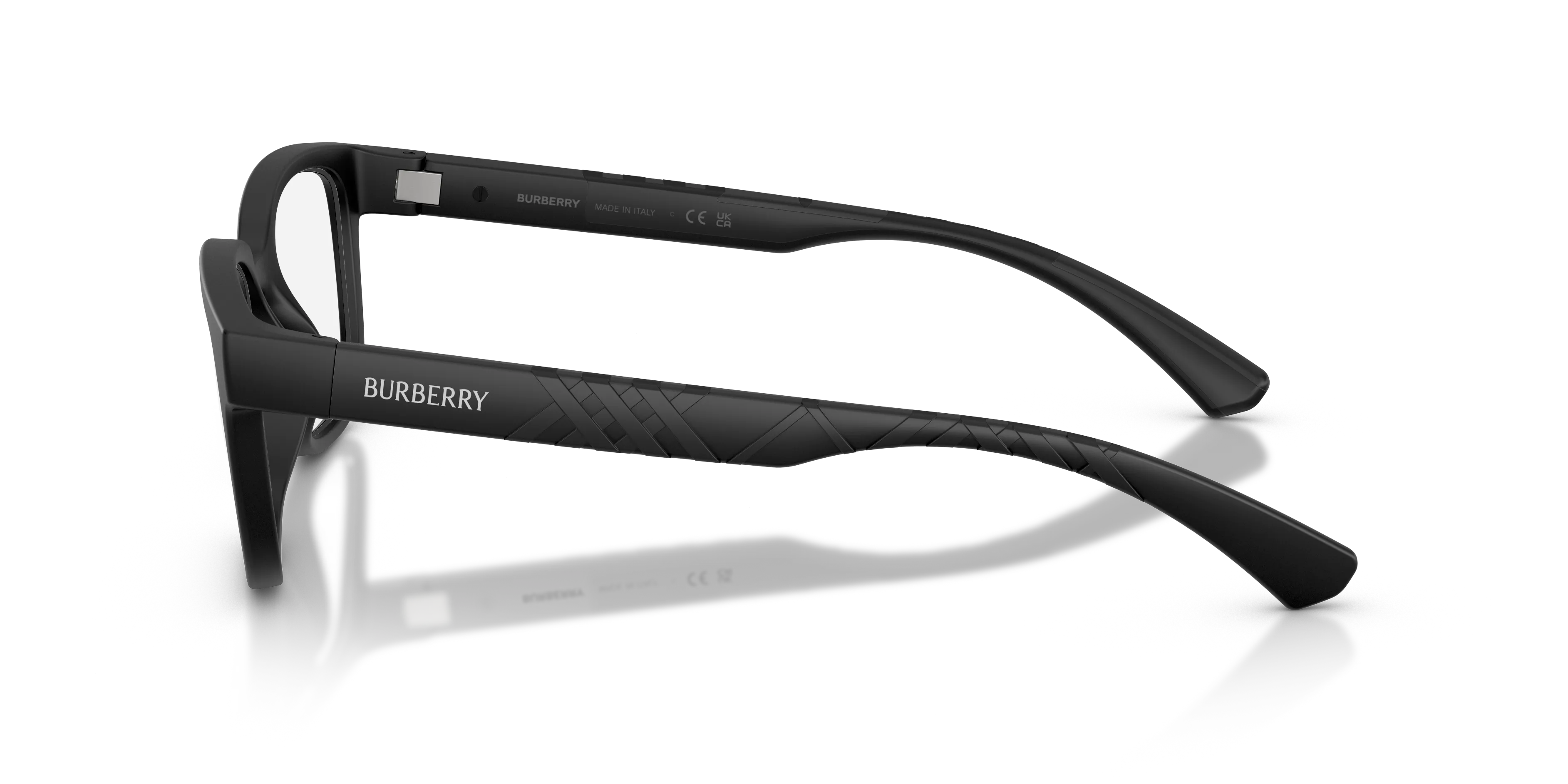 Burberry BE2451U 3464 Montature da vista Iniettato Nero Trasparente Squadrata Normale - immagine 4