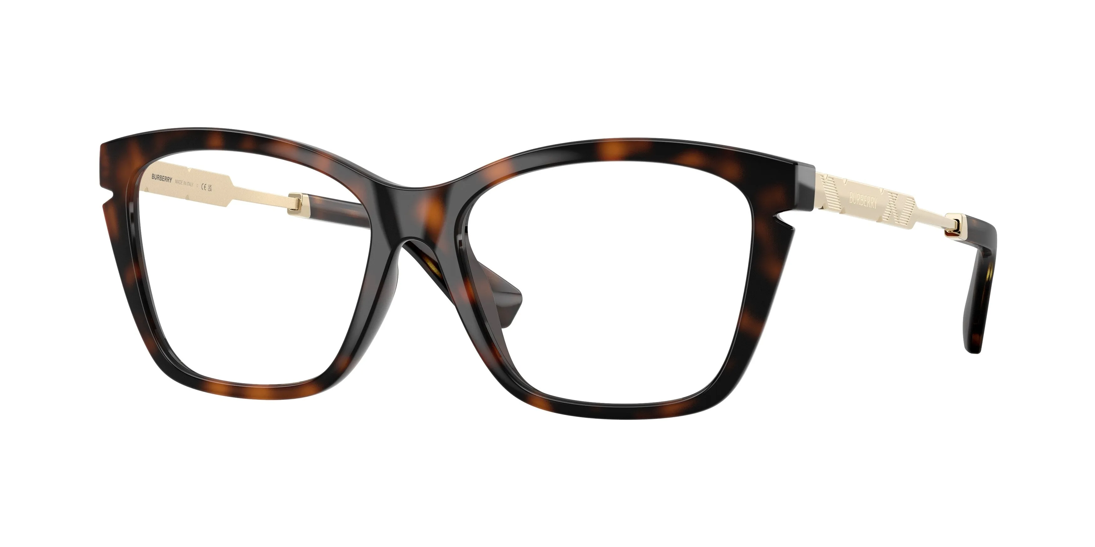 Burberry BE2427U 3002 Montature da vista Iniettato Marrone Trasparente Cat Eye Normale - immagine 1
