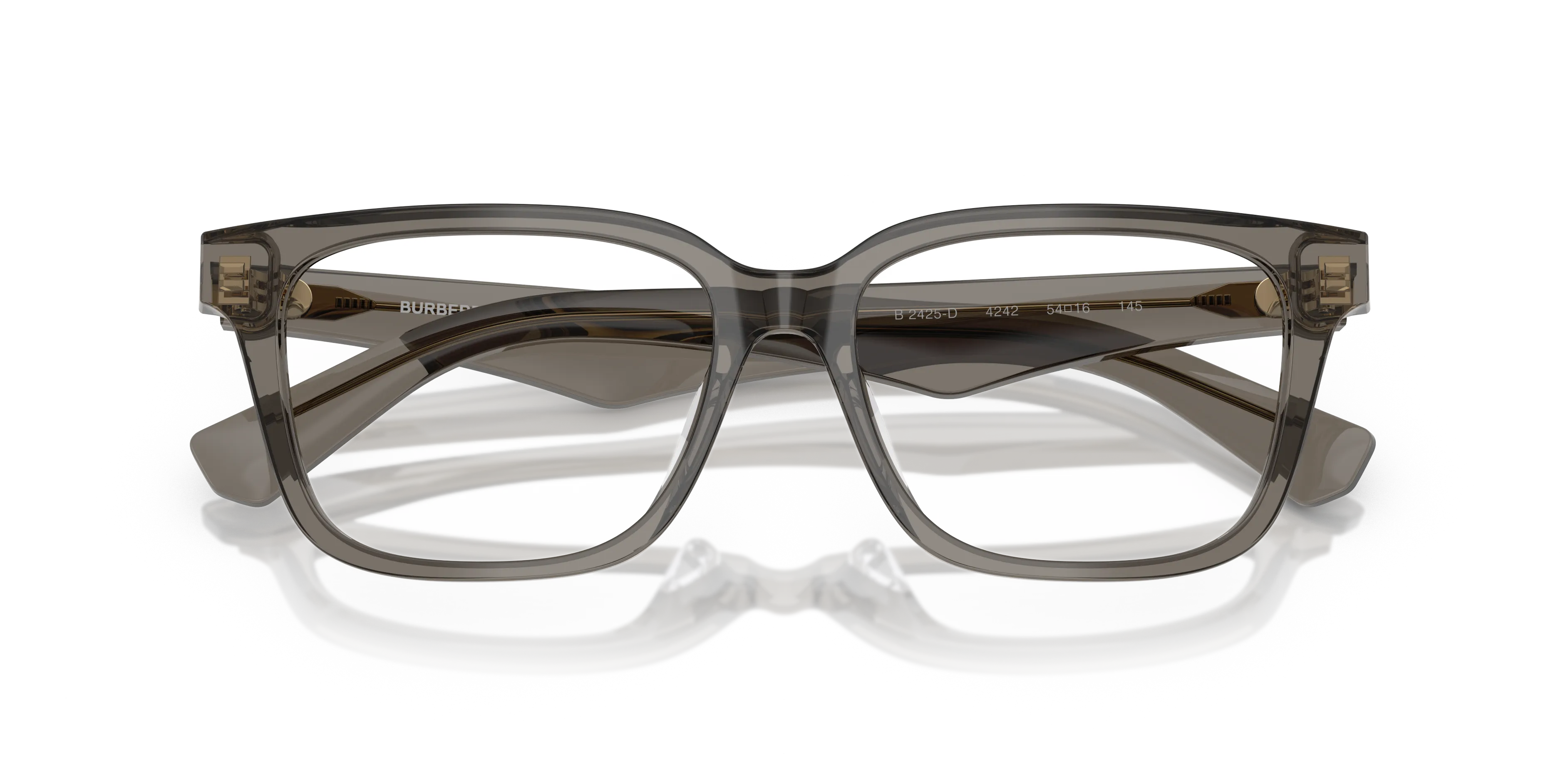 Burberry BE2425D 4242 Montature da vista Acetato Grigio Trasparente Squadrata Normale - immagine 2