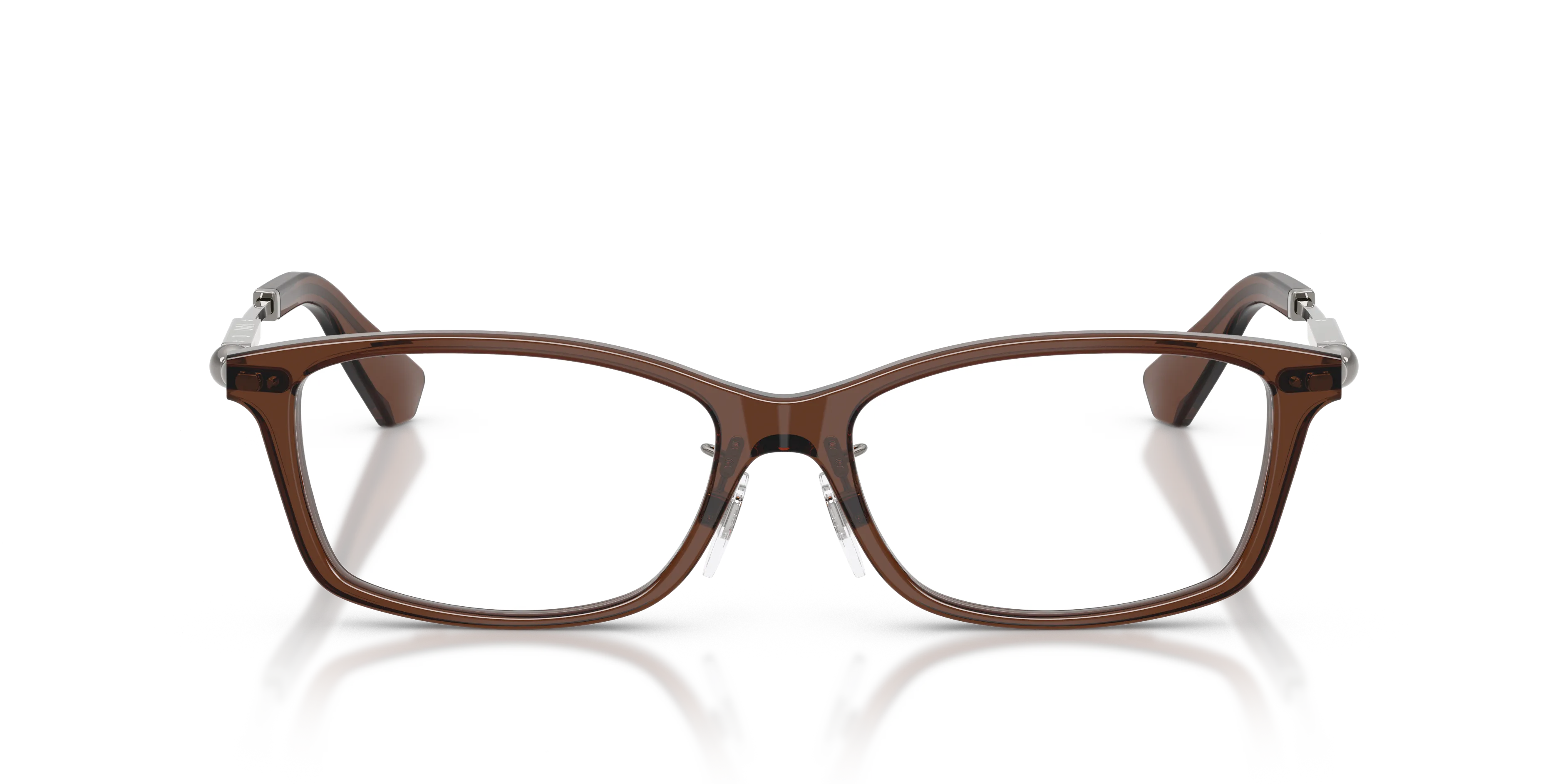 Burberry BE2414D 4245 Montature da vista Acetato Marrone Trasparente Squadrata Normale - immagine 3
