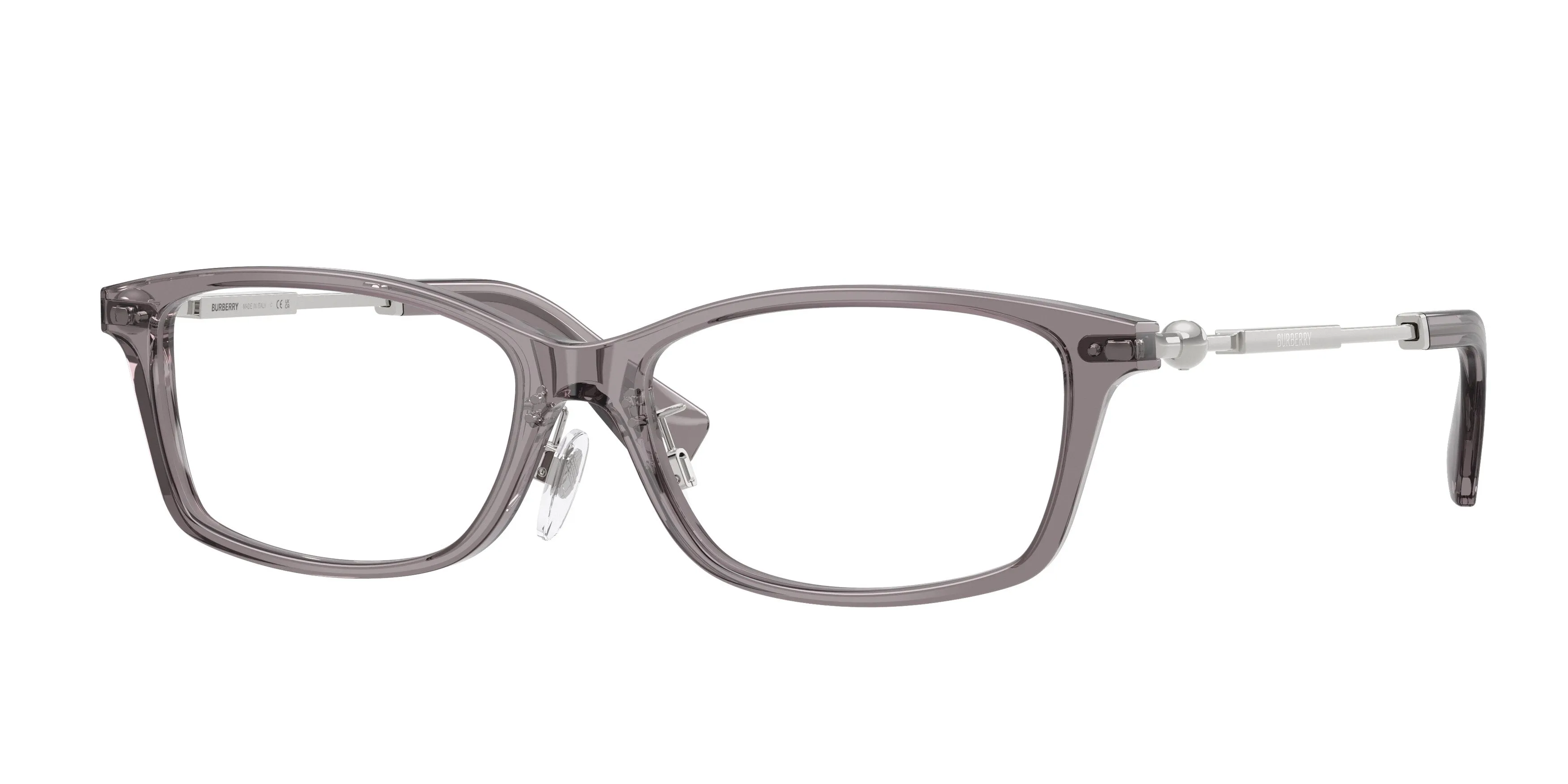 Burberry BE2414D 4241 Montature da vista Acetato Grigio Trasparente Squadrata Normale - immagine 1
