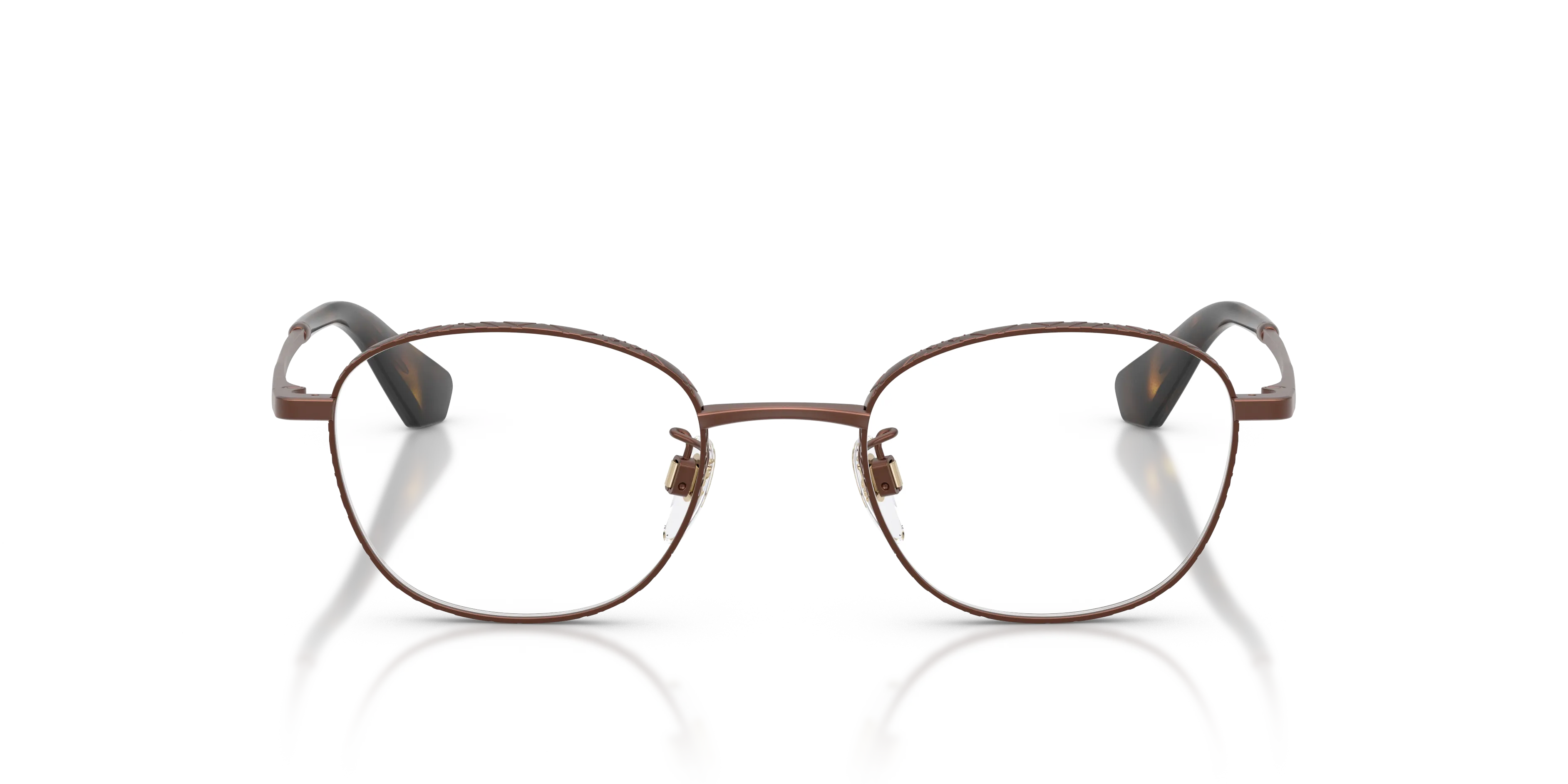 Burberry BE1403D 1360 Montature da vista Metallo Marrone Trasparente Pantos Normale - immagine 3