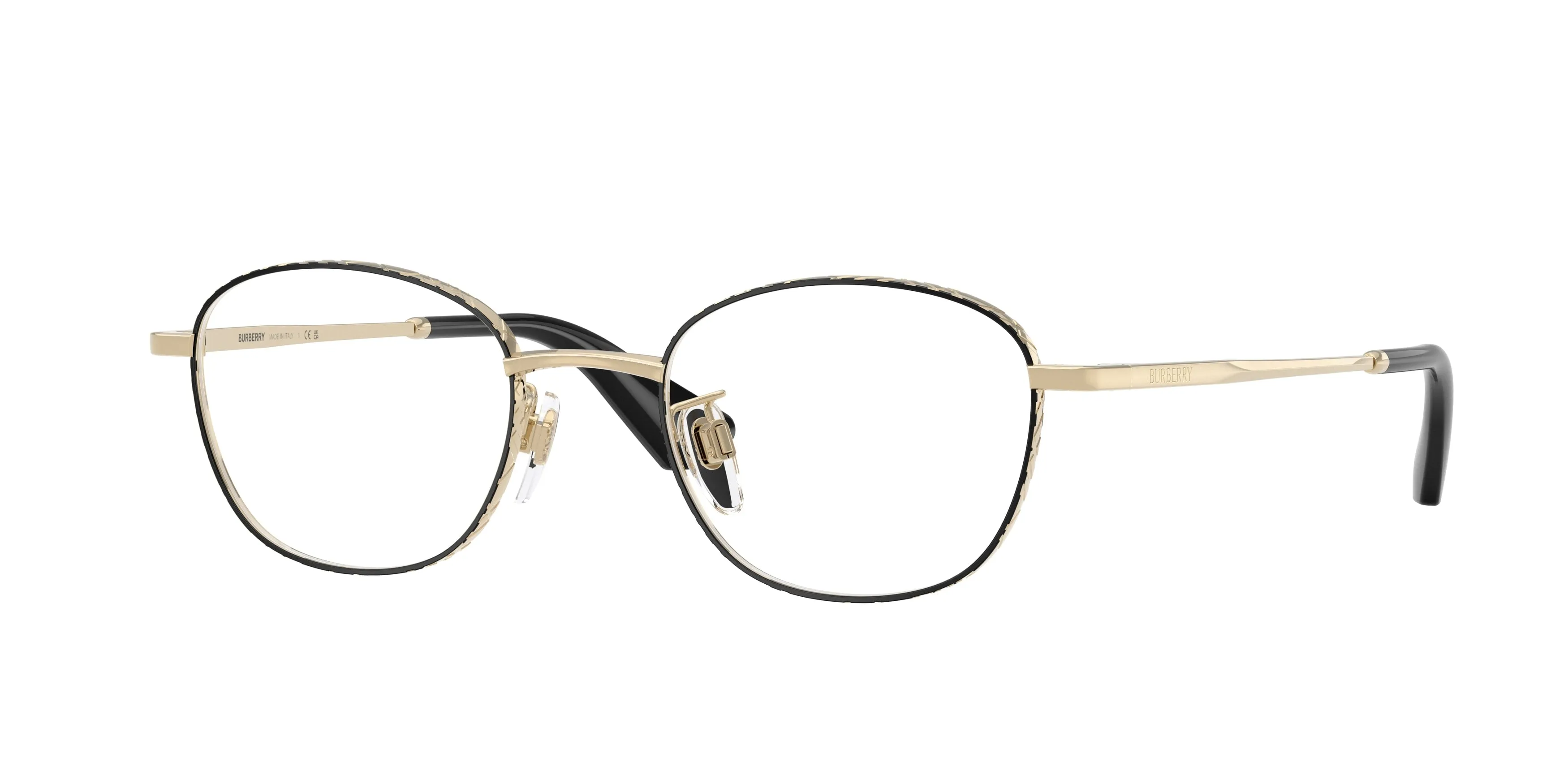 Burberry BE1403D 1326 Montature da vista Metallo Nero Trasparente Pantos Normale - immagine 1