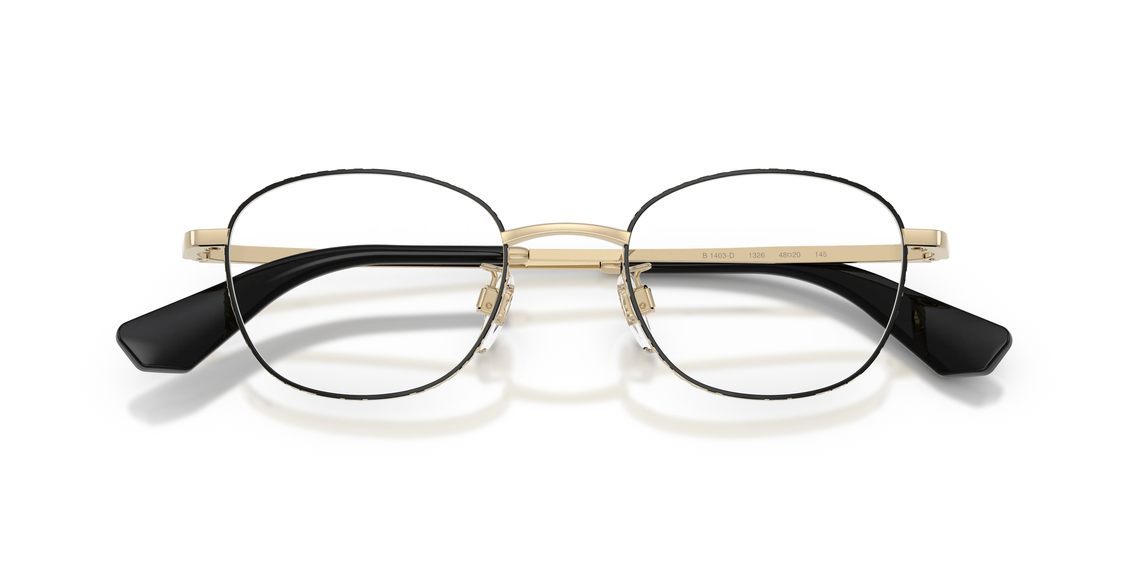Burberry BE1403D 1326 Montature da vista Metallo Nero Trasparente Pantos Normale - immagine 2