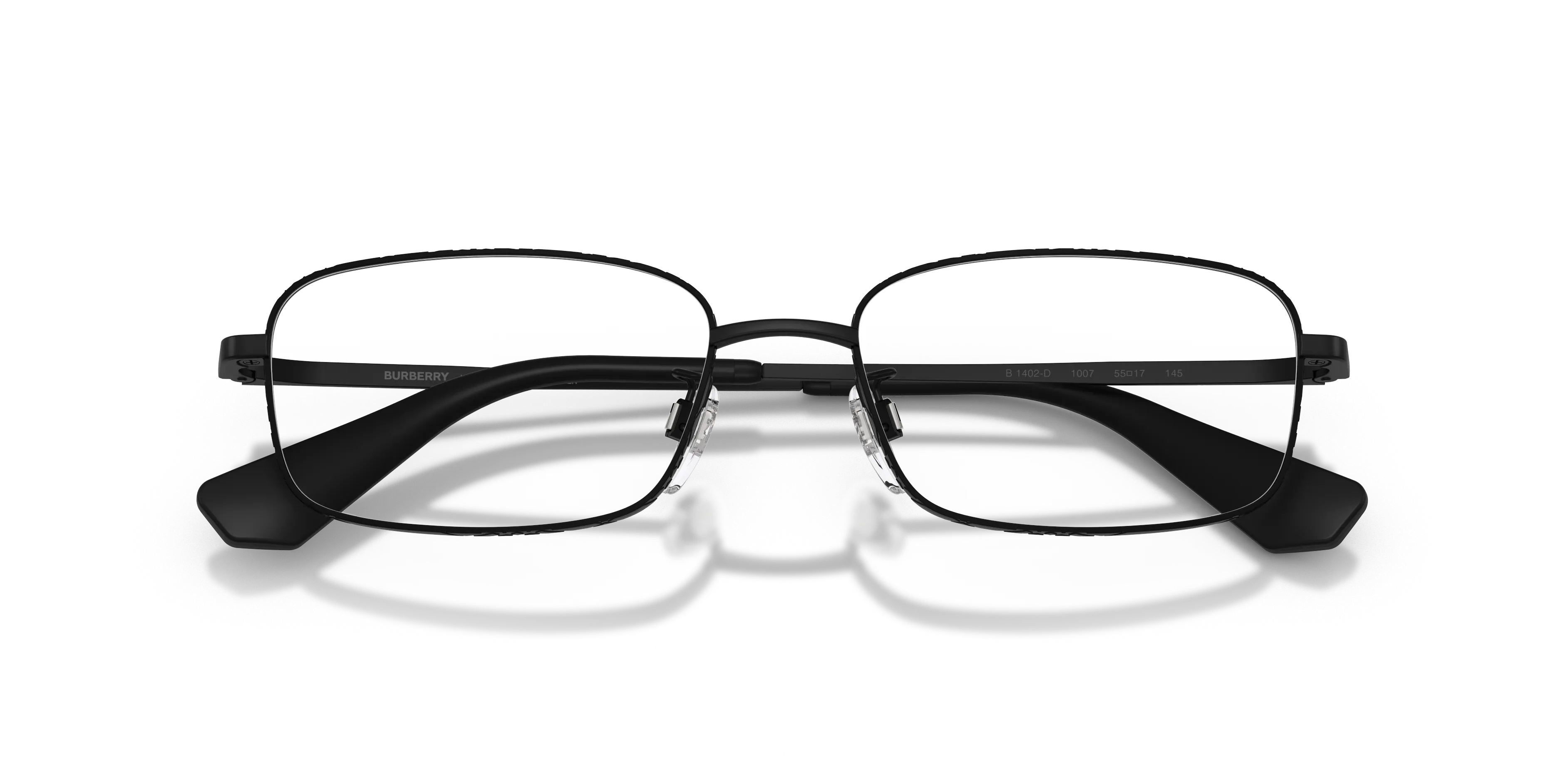 Burberry BE1402D 1007 Montature da vista Metallo Nero Trasparente Squadrata Normale - immagine 2