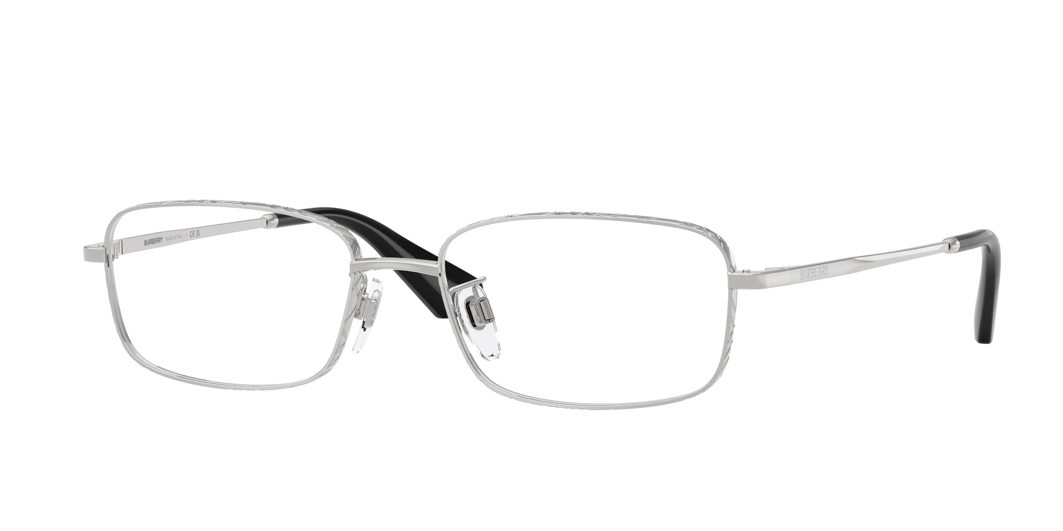 Burberry BE1402D 1005 Montature da vista Metallo Argento Trasparente Squadrata Normale - immagine 1
