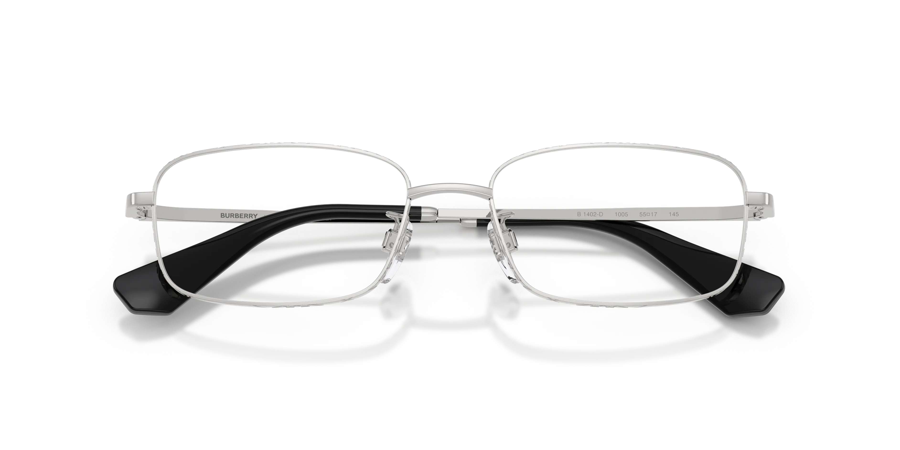Burberry BE1402D 1005 Montature da vista Metallo Argento Trasparente Squadrata Normale - immagine 2