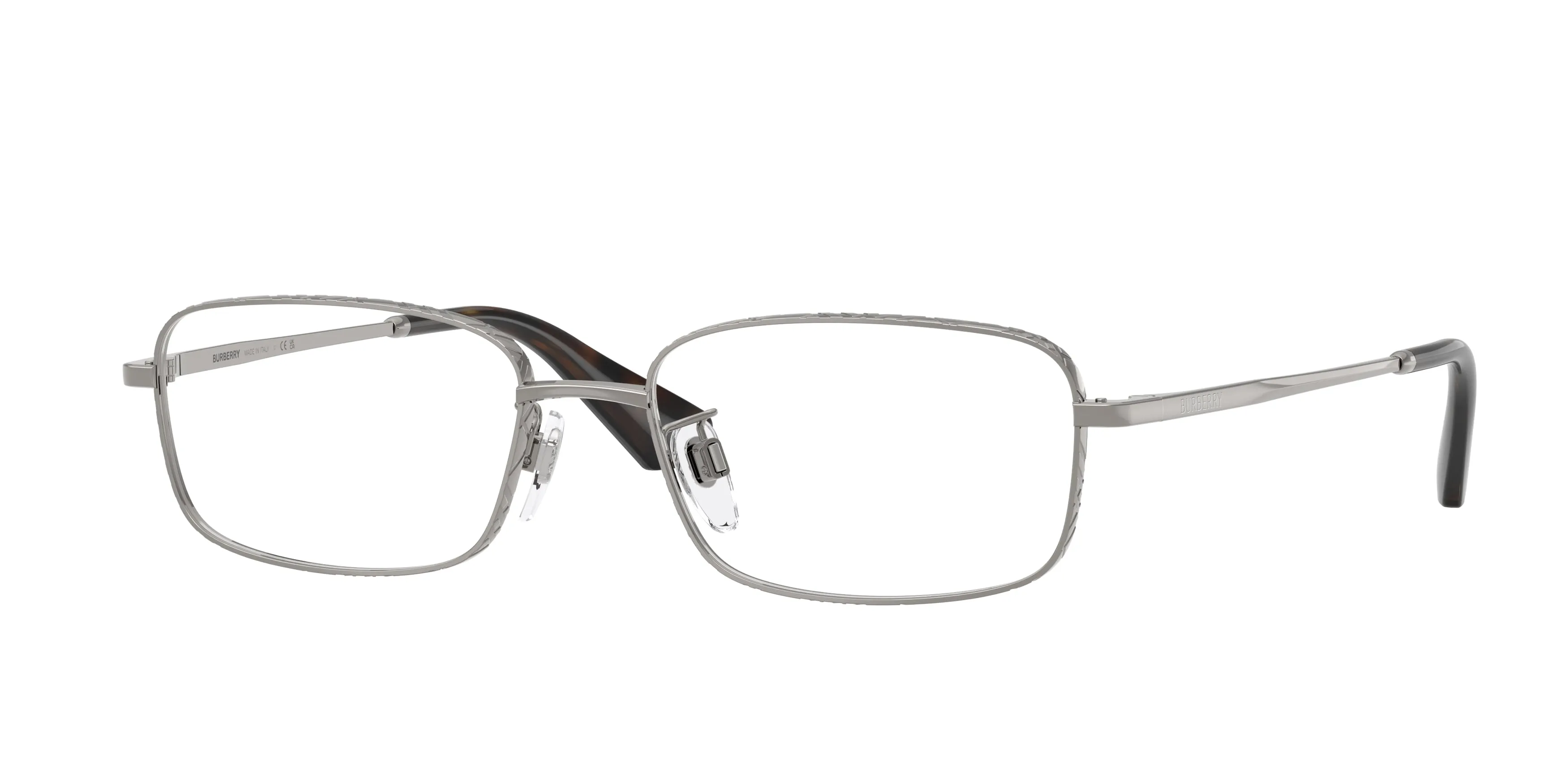 Burberry BE1402D 1003 Montature da vista Metallo Grigio Trasparente Squadrata Normale - immagine 1