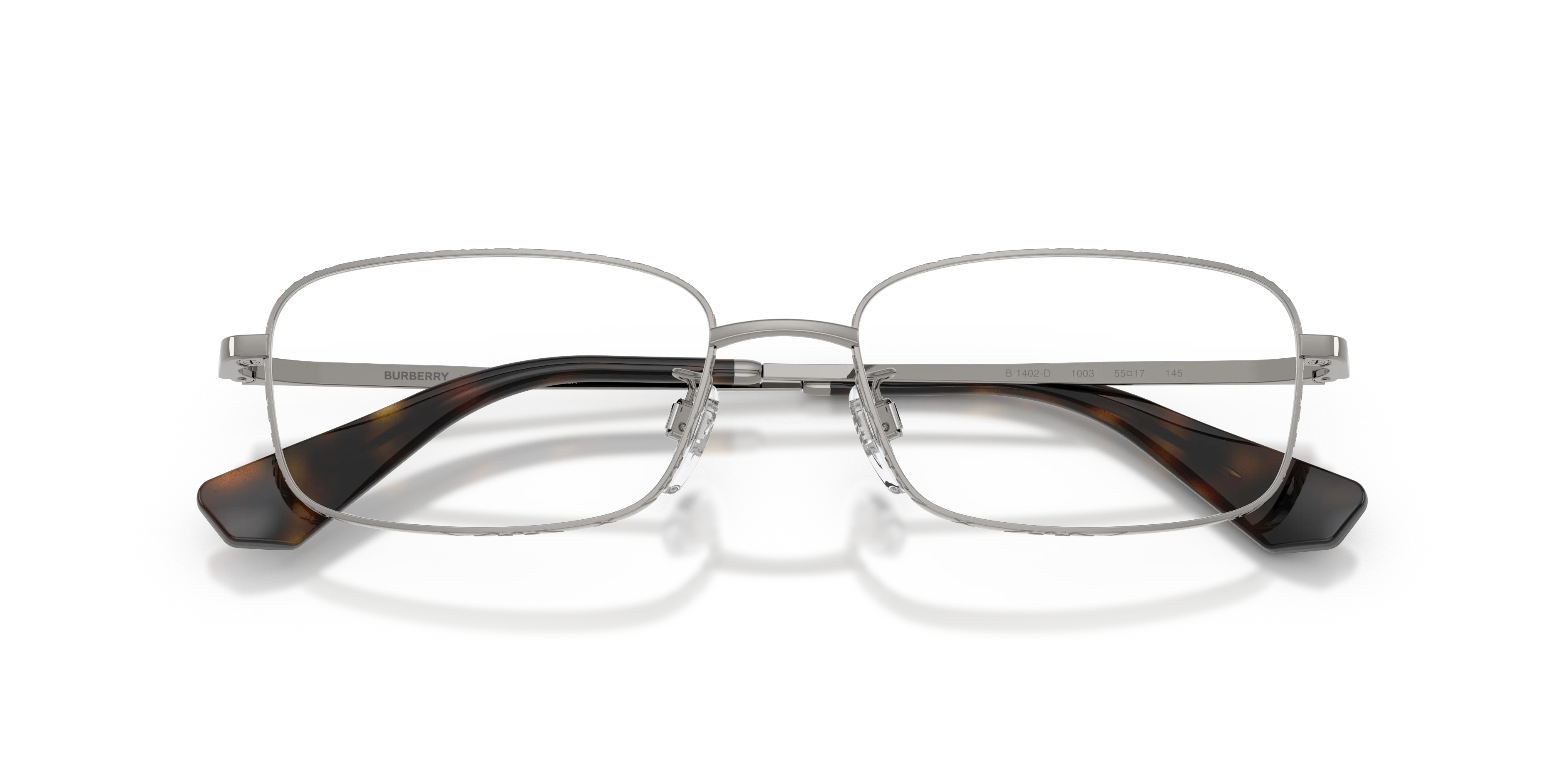 Burberry BE1402D 1003 Montature da vista Metallo Grigio Trasparente Squadrata Normale - immagine 2