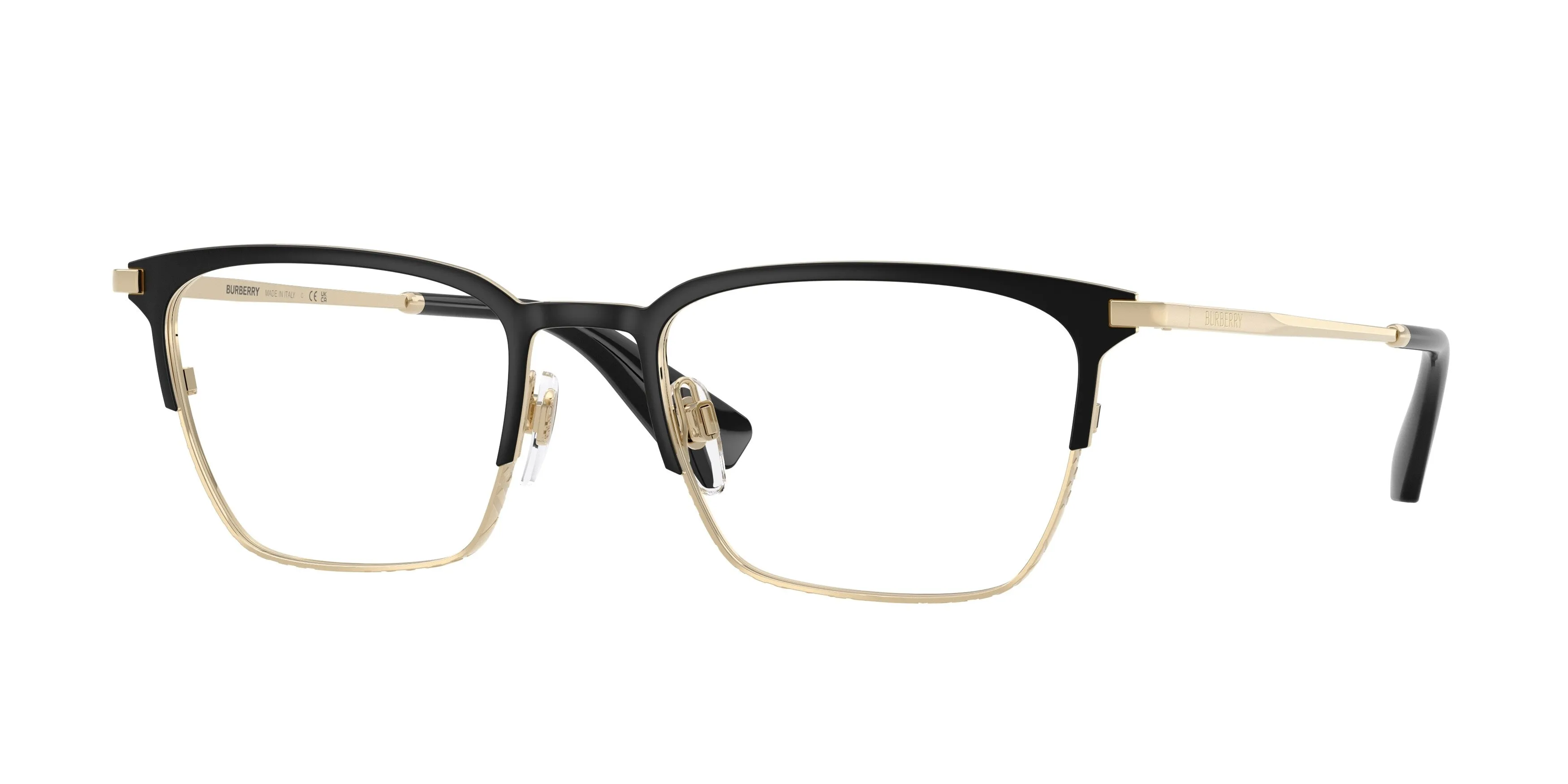Burberry BE1401 1109 Montature da vista Metallo Nero Trasparente Squadrata Normale - immagine 1