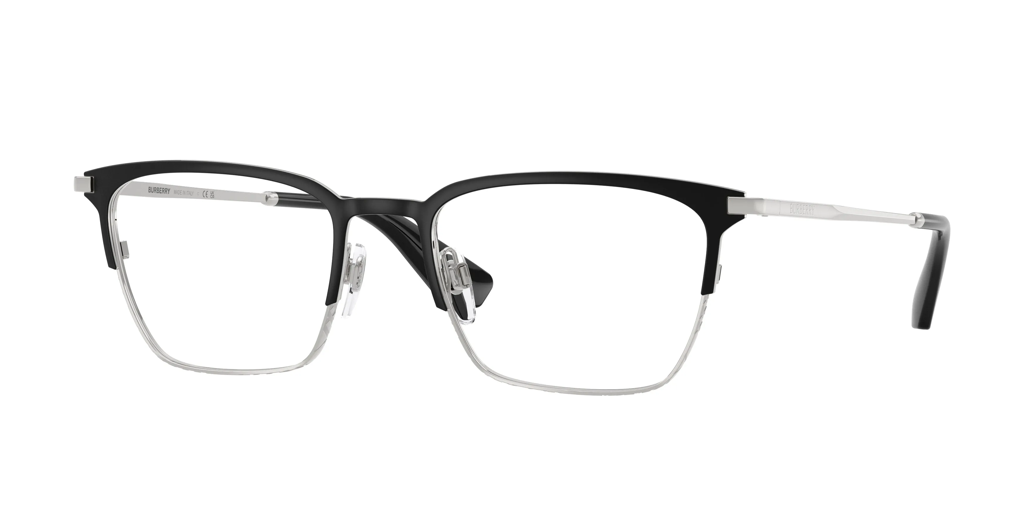 Burberry BE1401 1005 Montature da vista Metallo Nero Trasparente Squadrata Normale - immagine 1