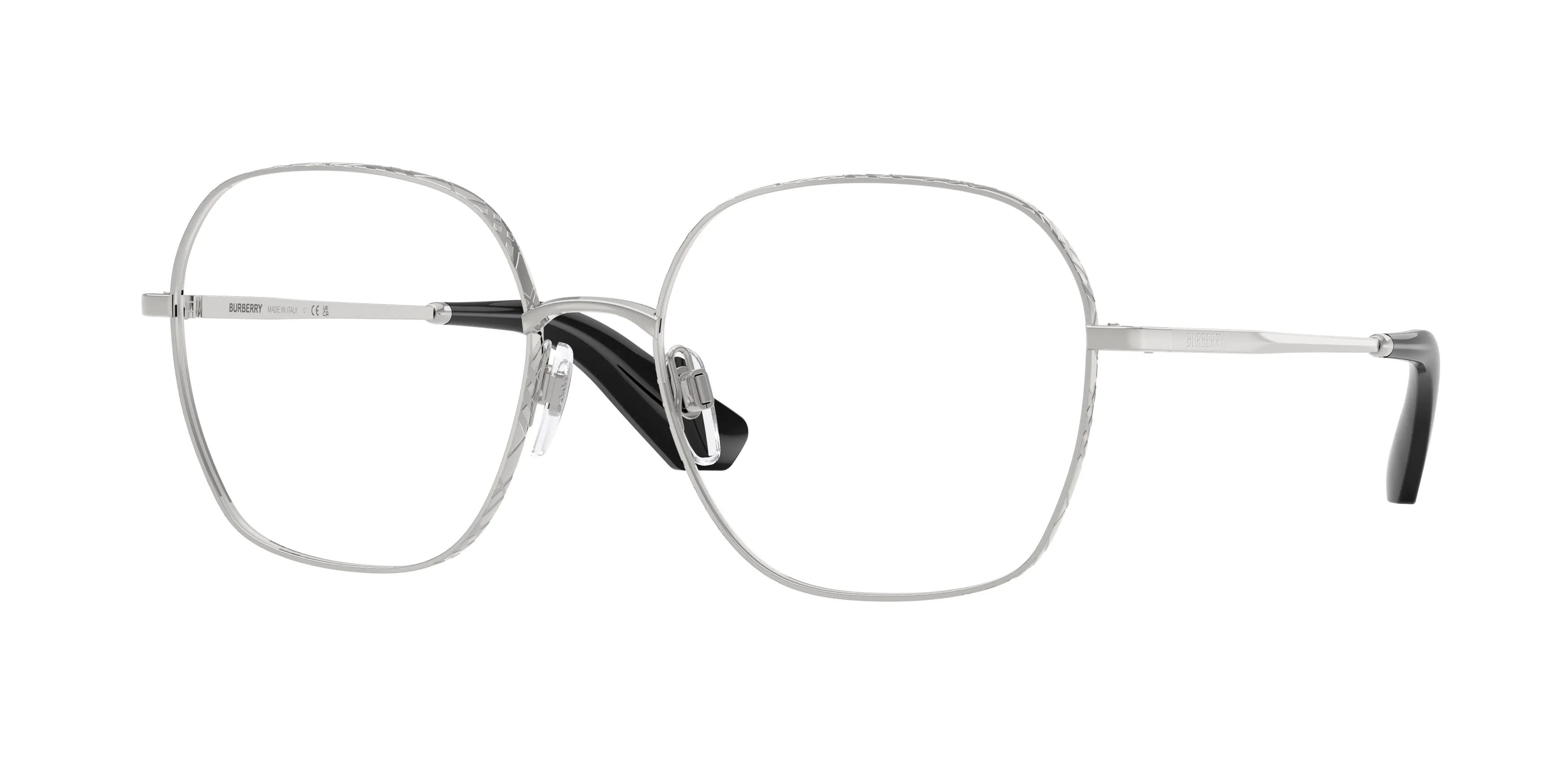 Burberry BE1399 1005 Montature da vista Metallo Argento Trasparente Squadrata Normale - immagine 1