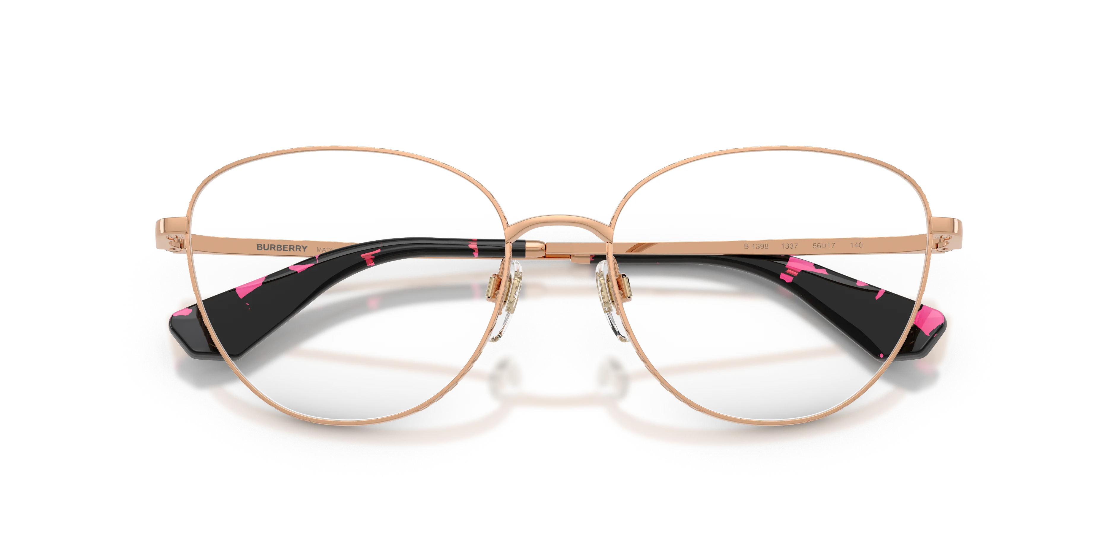 Burberry BE1398 1337 Montature da vista Metallo Oro Trasparente Cat Eye Normale - immagine 2