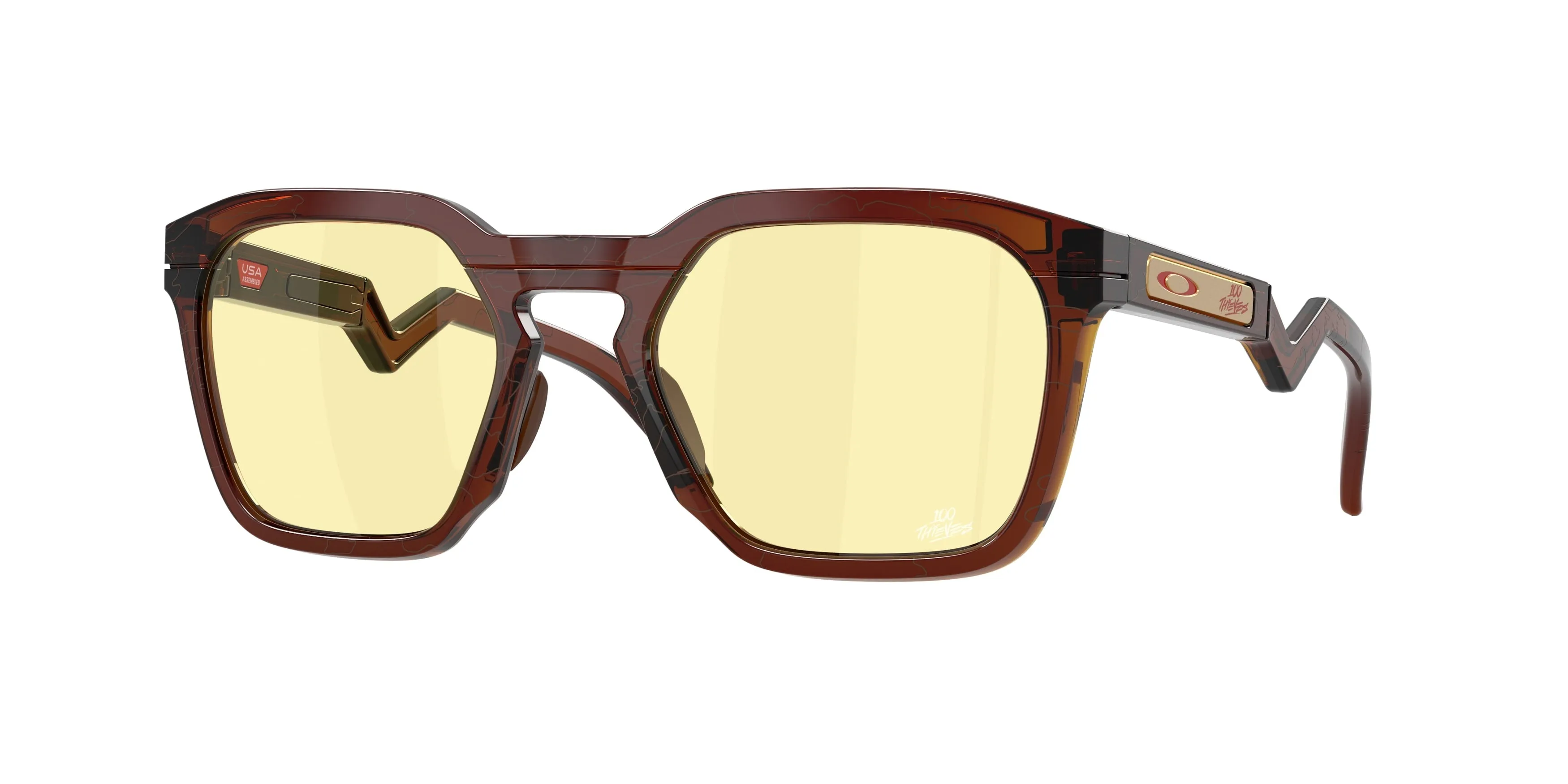 Oakley OO9533 HSTN SQ 953310 Occhiali da sole O_Matter Marrone Giallo Squadrata Normale Prizm - immagine 1
