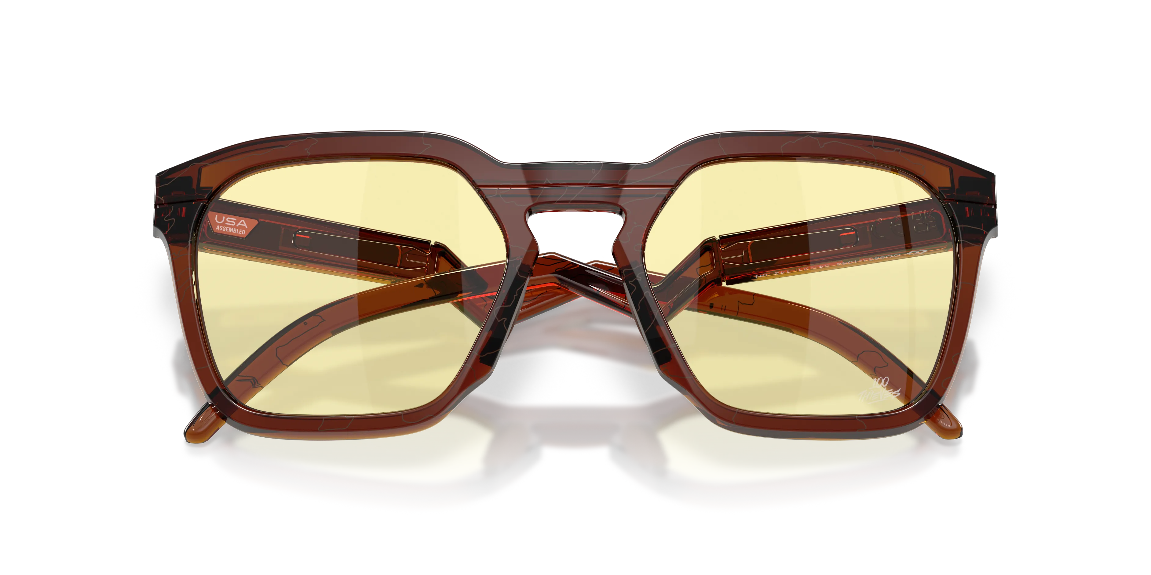 Oakley OO9533 HSTN SQ 953310 Occhiali da sole O_Matter Marrone Giallo Squadrata Normale Prizm - immagine 2