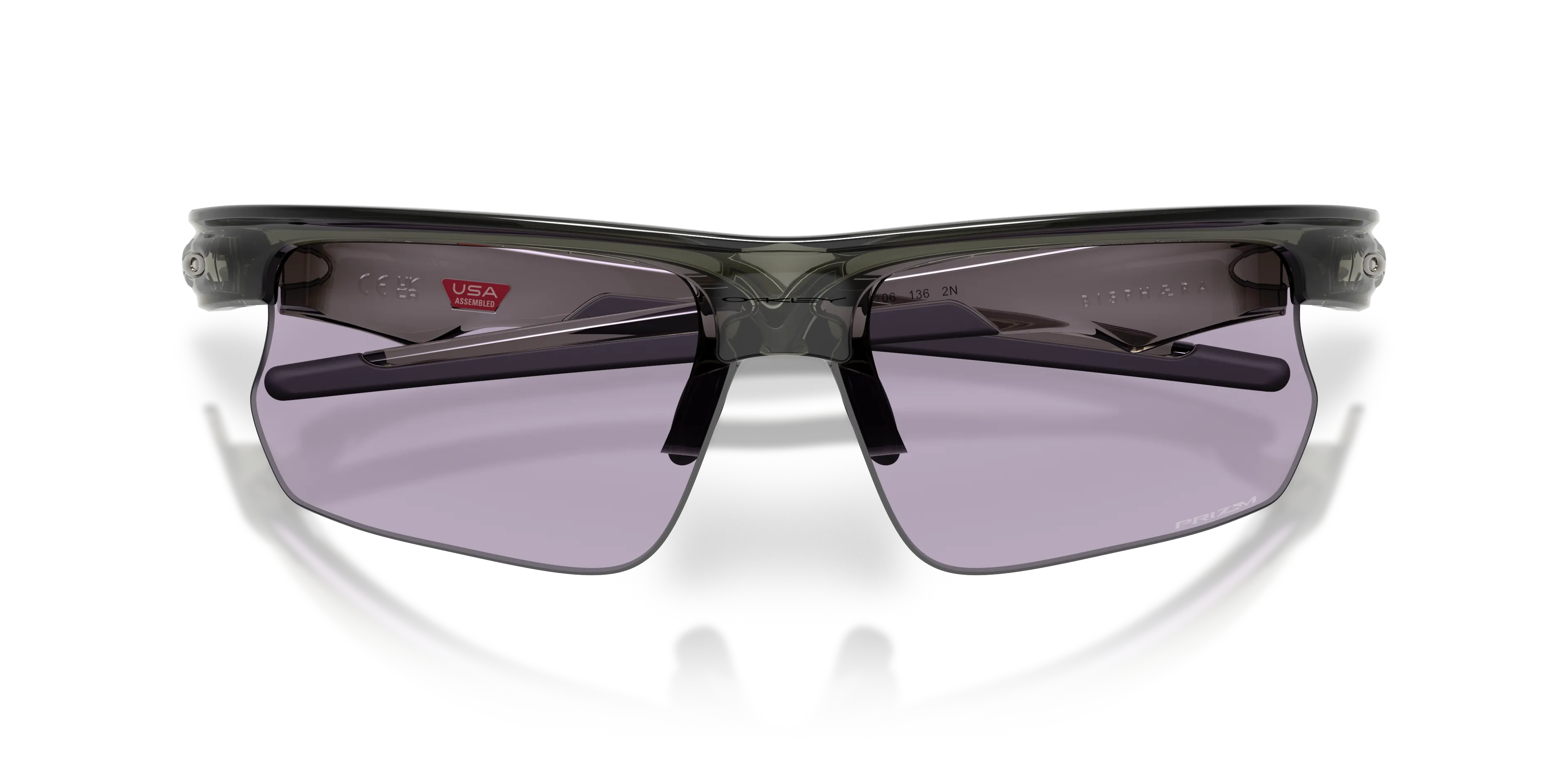 Oakley OO9400 BISPHAERA 940027 Occhiali da sole O_Matter Grigio Viola Squadrata Normale Prizm - immagine 2
