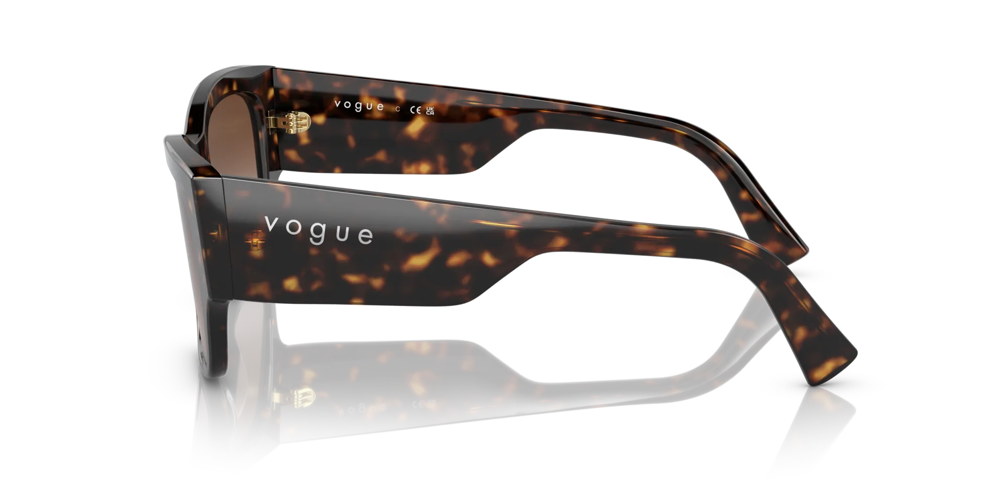 VOGUE EYEWEAR VO5462S W65613 Occhiali da sole Acetato Marrone Marrone Squadrata Normale Sfumato - immagine 4