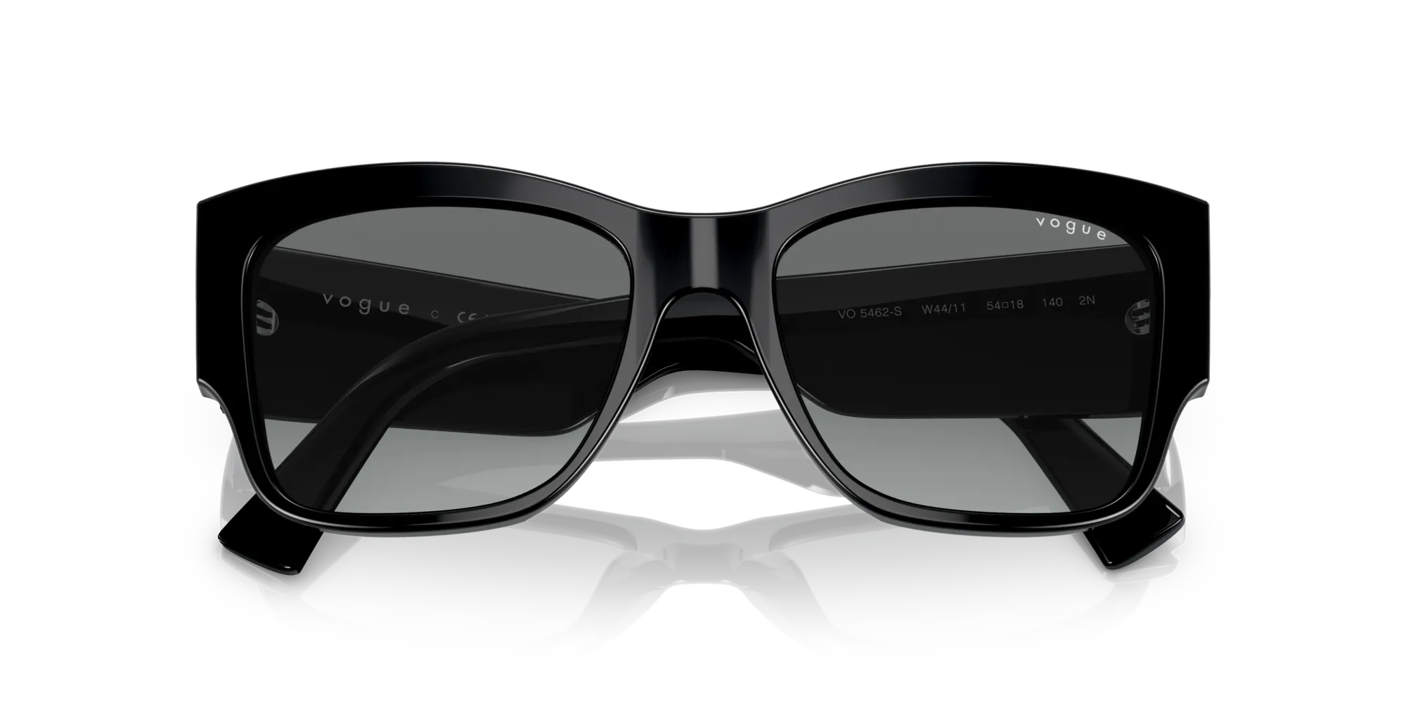 VOGUE EYEWEAR VO5462S W44/11 Occhiali da sole Acetato Nero Grigio Squadrata Normale Sfumato - immagine 2