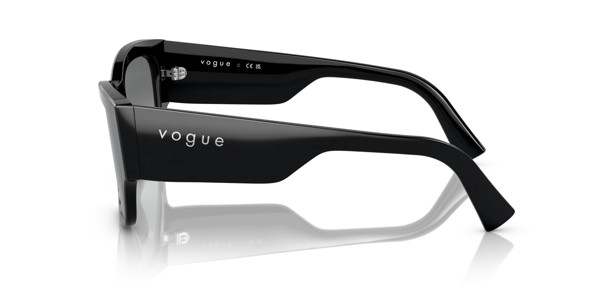 VOGUE EYEWEAR VO5462S W44/11 Occhiali da sole Acetato Nero Grigio Squadrata Normale Sfumato - immagine 4