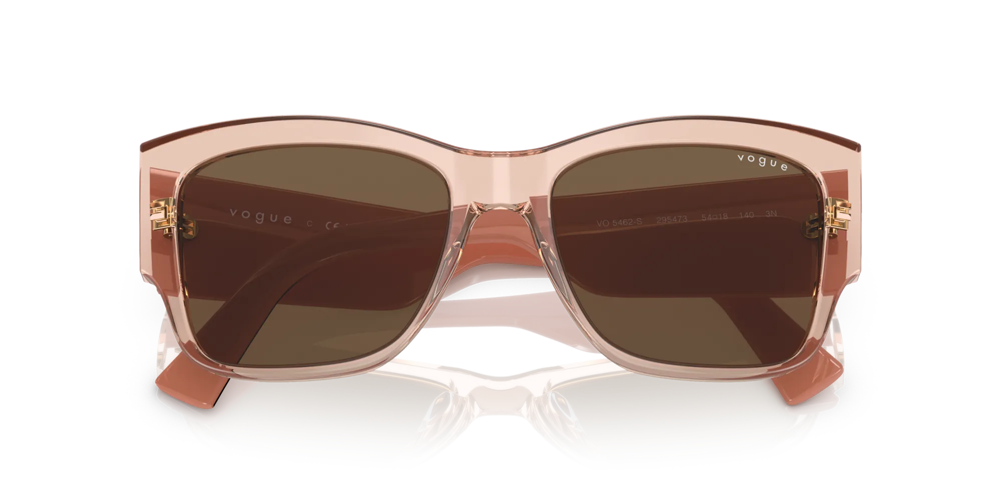 VOGUE EYEWEAR VO5462S 295473 Occhiali da sole Acetato Rosa Marrone Squadrata Normale - immagine 2