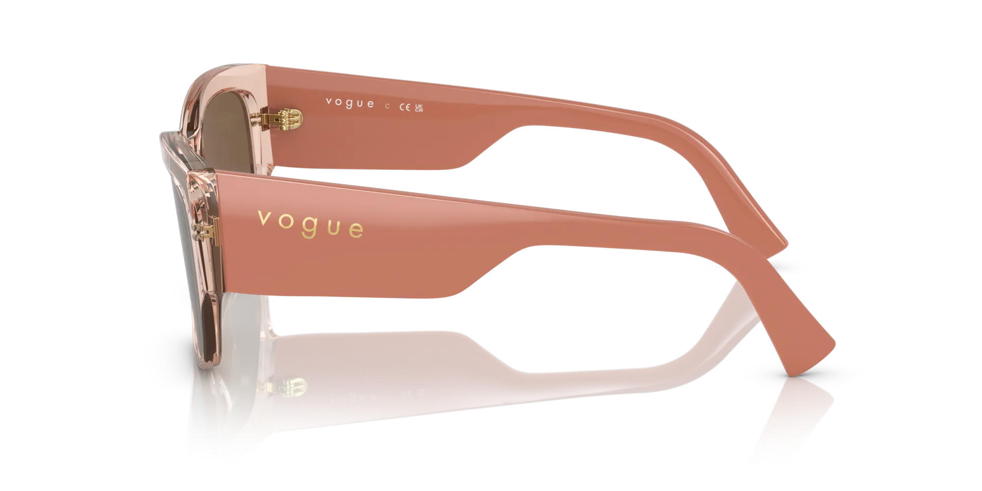 VOGUE EYEWEAR VO5462S 295473 Occhiali da sole Acetato Rosa Marrone Squadrata Normale - immagine 4