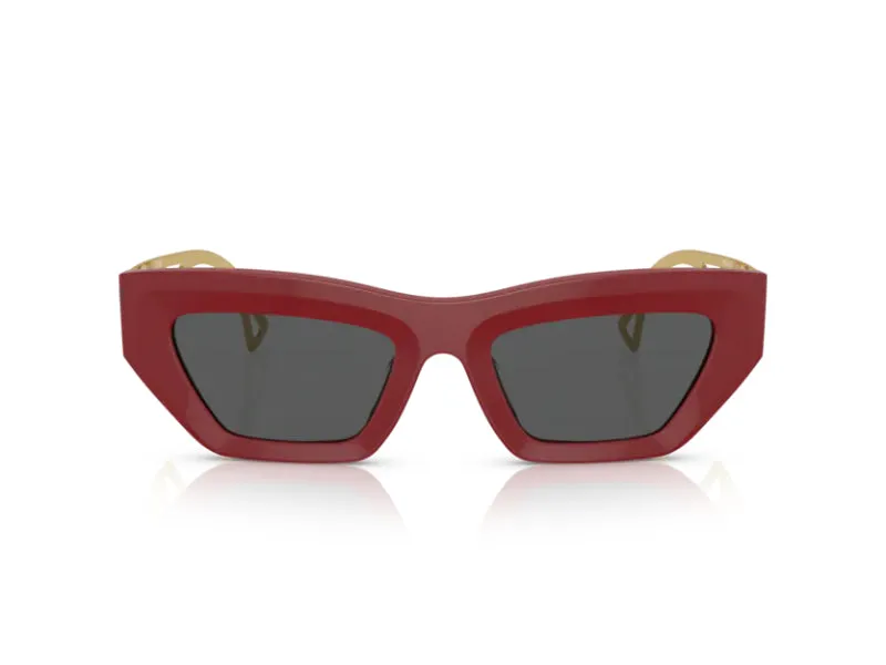 Versace VE4432U 538887 Occhiali da sole Acetato Rosso Grigio Geometrica Normale - immagine 2