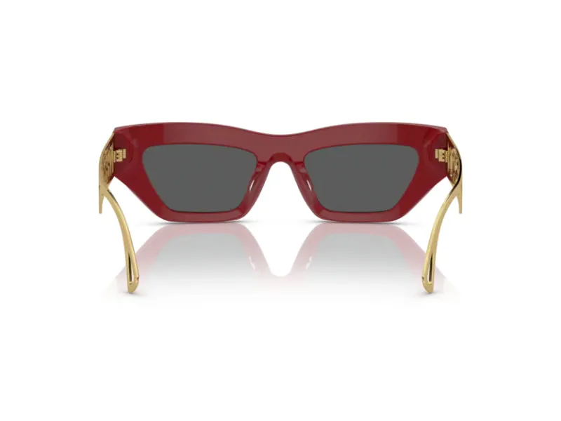 Versace VE4432U 538887 Occhiali da sole Acetato Rosso Grigio Geometrica Normale - immagine 3