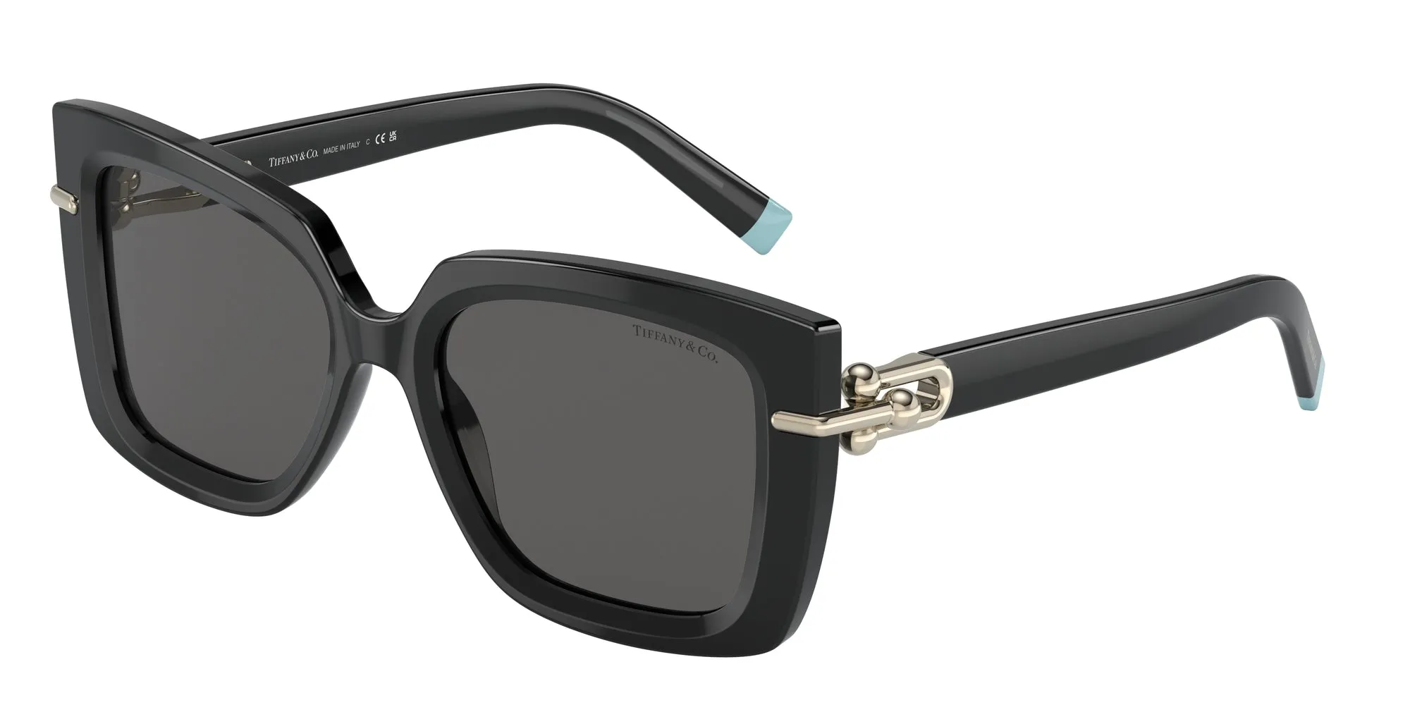 Tiffany TF4199 8001S4 Occhiali da sole Acetato Nero Grigio Farfalla Normale - immagine 1